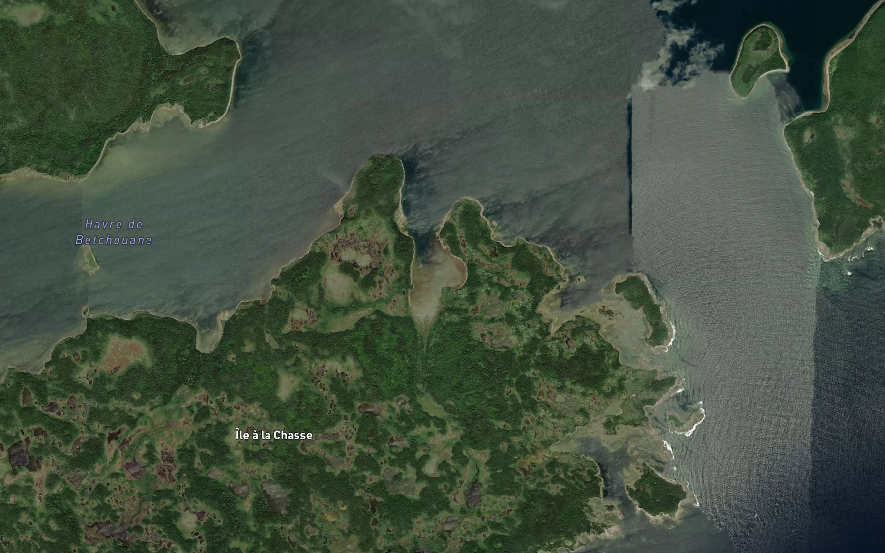Satellite map of the Havre a Landry