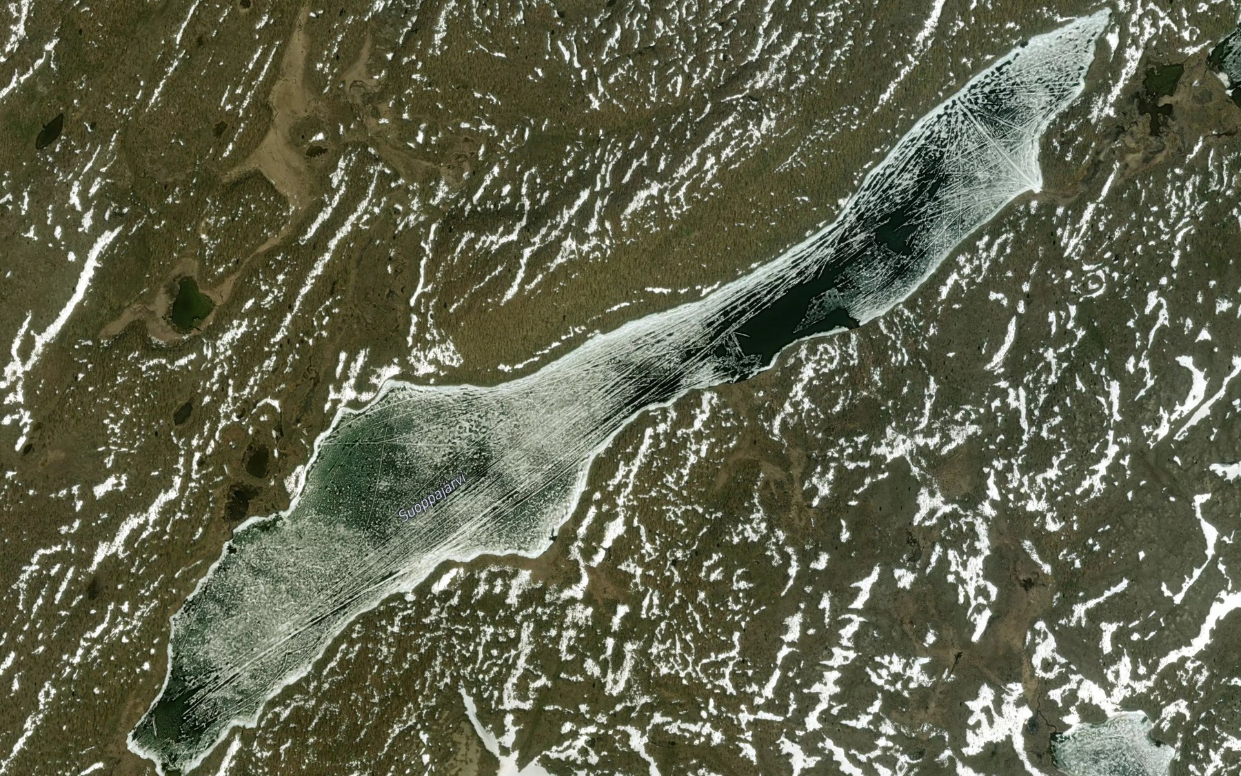 Satellite map of the Suoppajavri