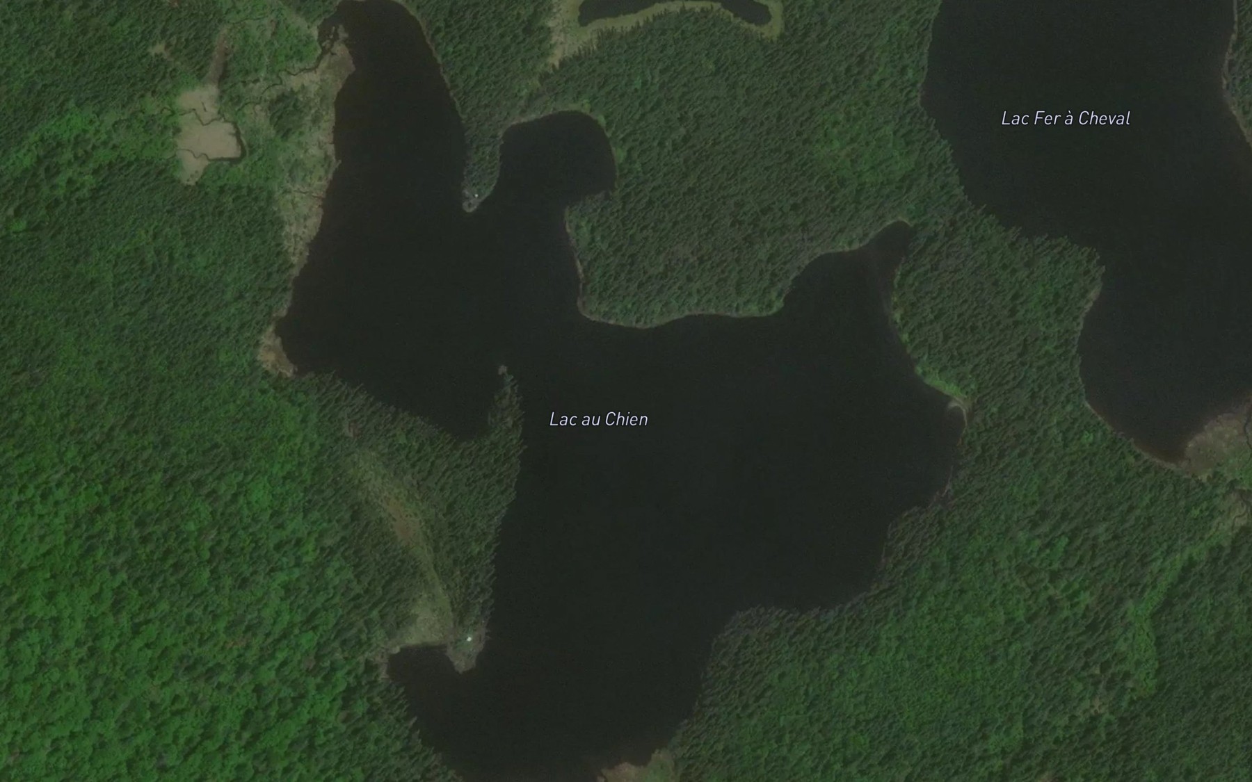 Satellite map of the Lac au Chien