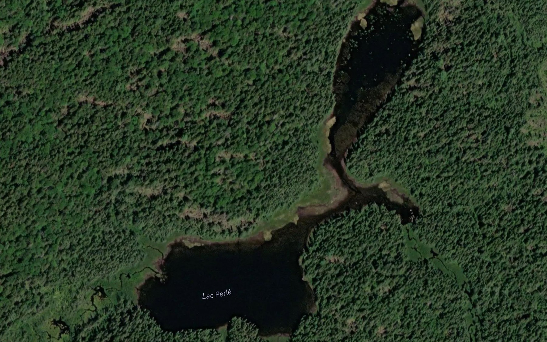 Satellite map of the Lac Perle