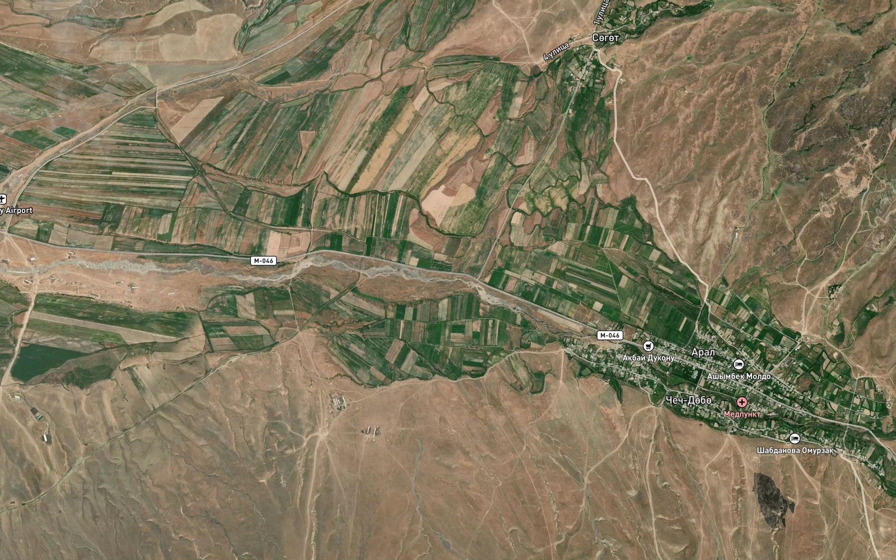 Satellite map of the Sugaty