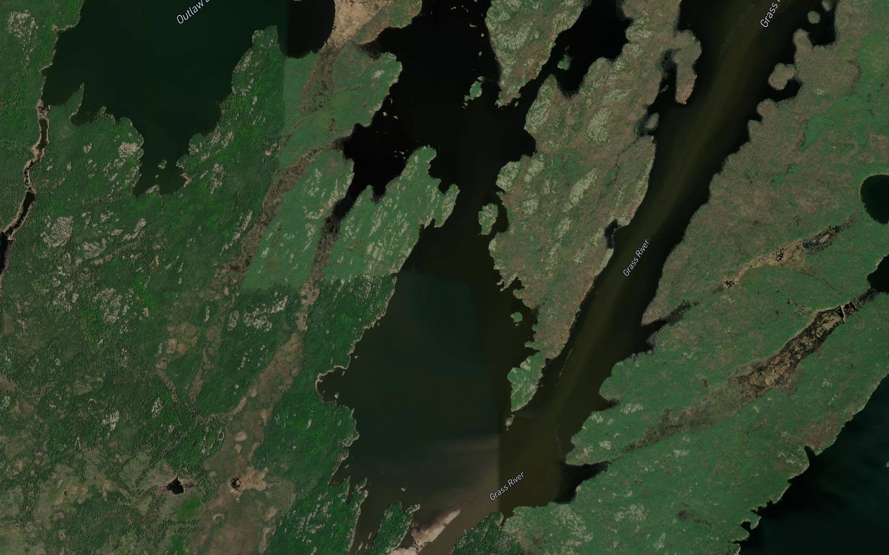 Satellite map of the Mitishto Lake