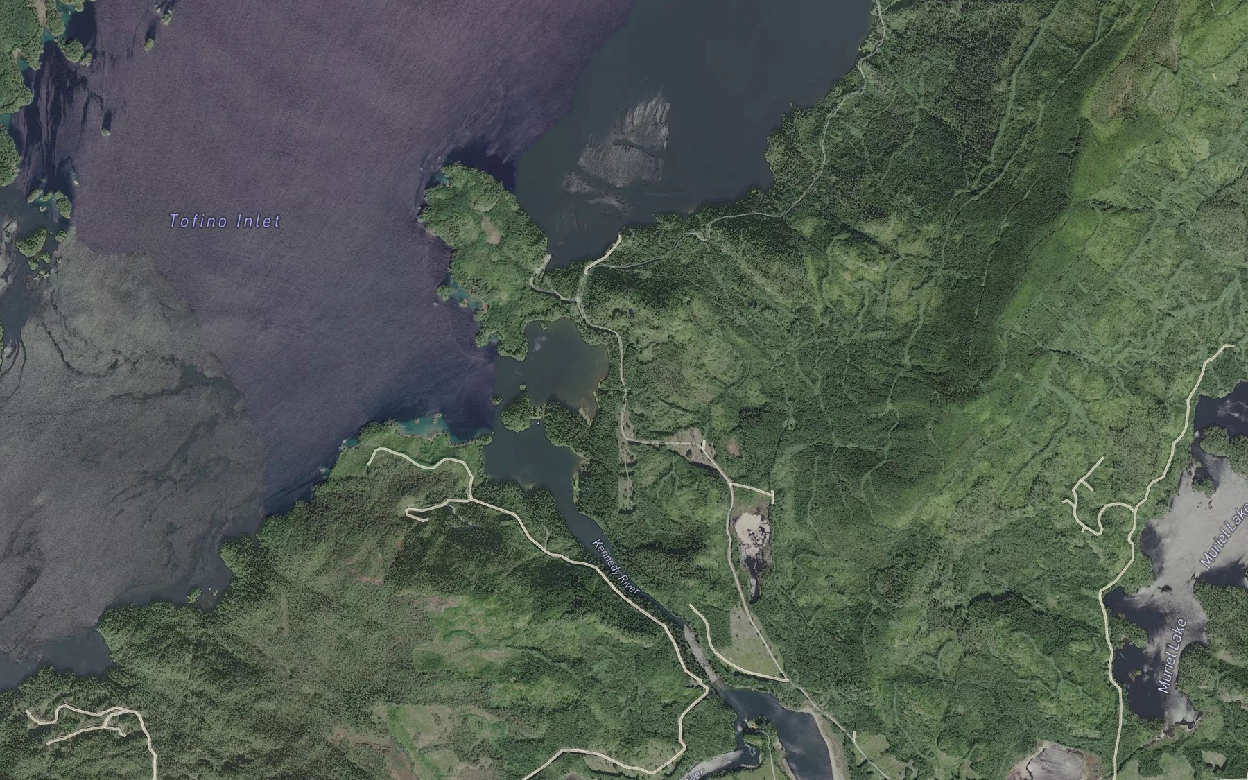Satellite map of the Kennfalls Creek