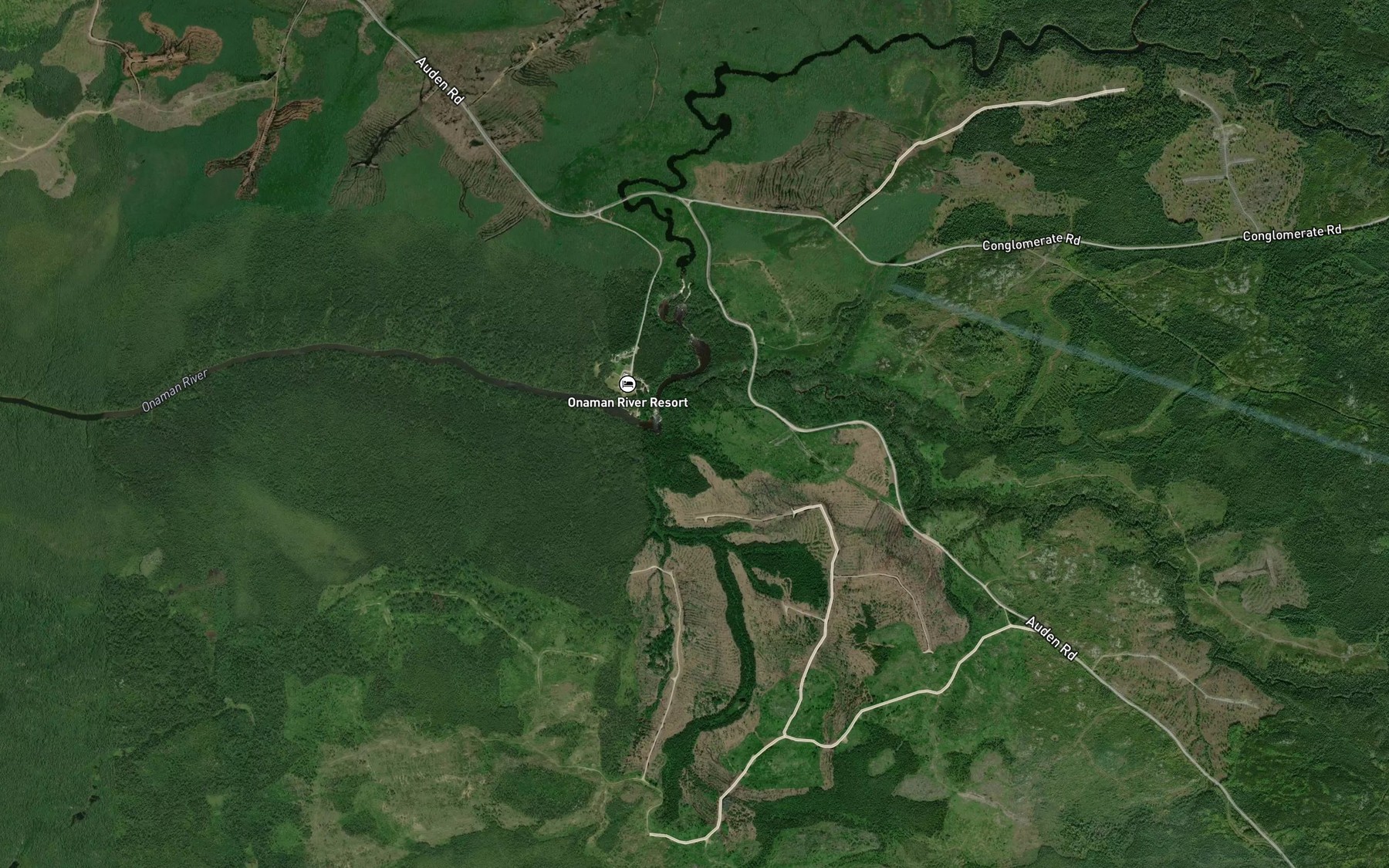 Satellite map of the Martin Creek