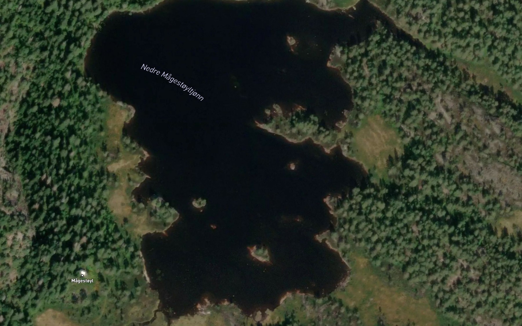 Satellite map of the Magestoyltjonn,nedre
