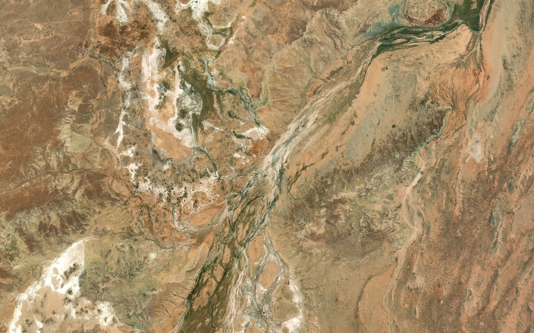 Satellite map of the Weedina Creek
