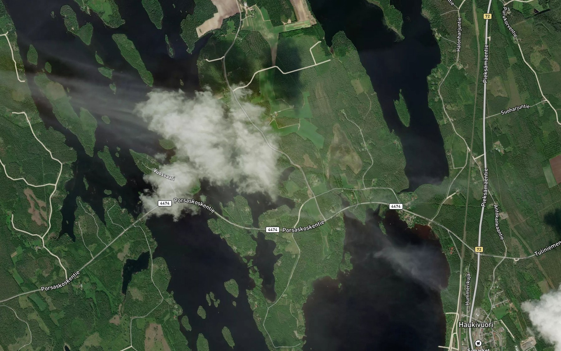 Satellite map of the Pohoslahti
