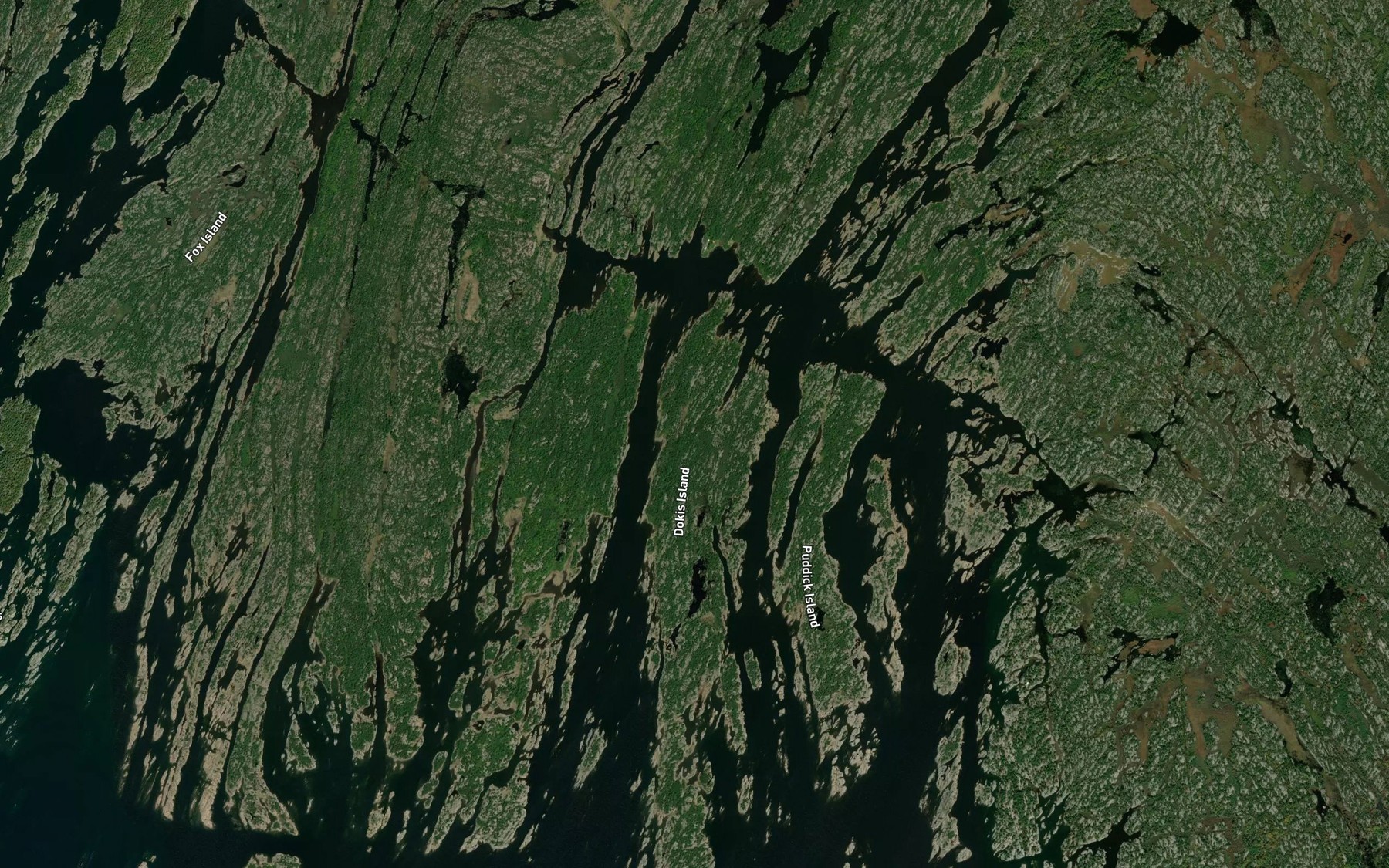 Satellite map of the Bowens Bay