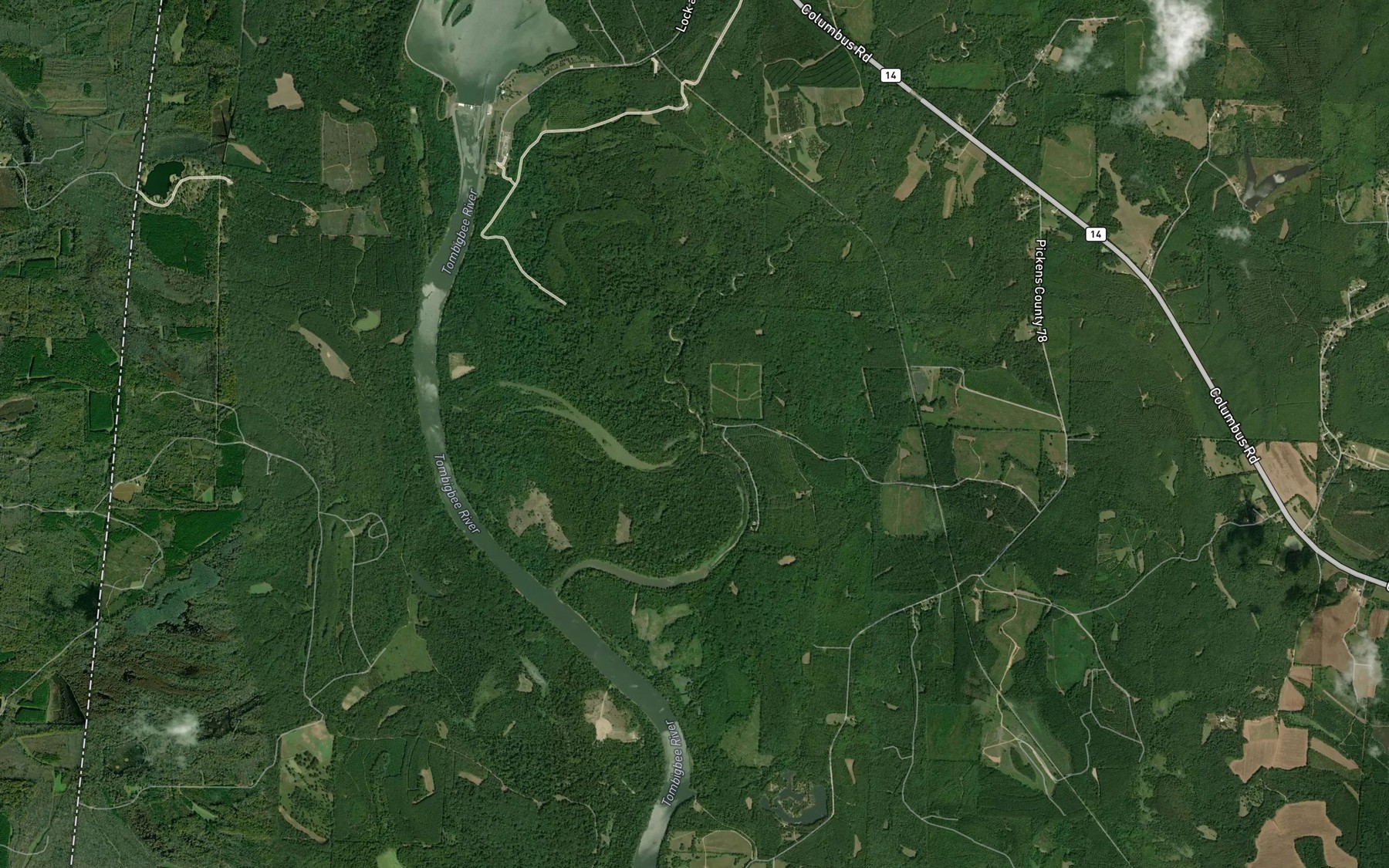 Satellite map of the Big Creek