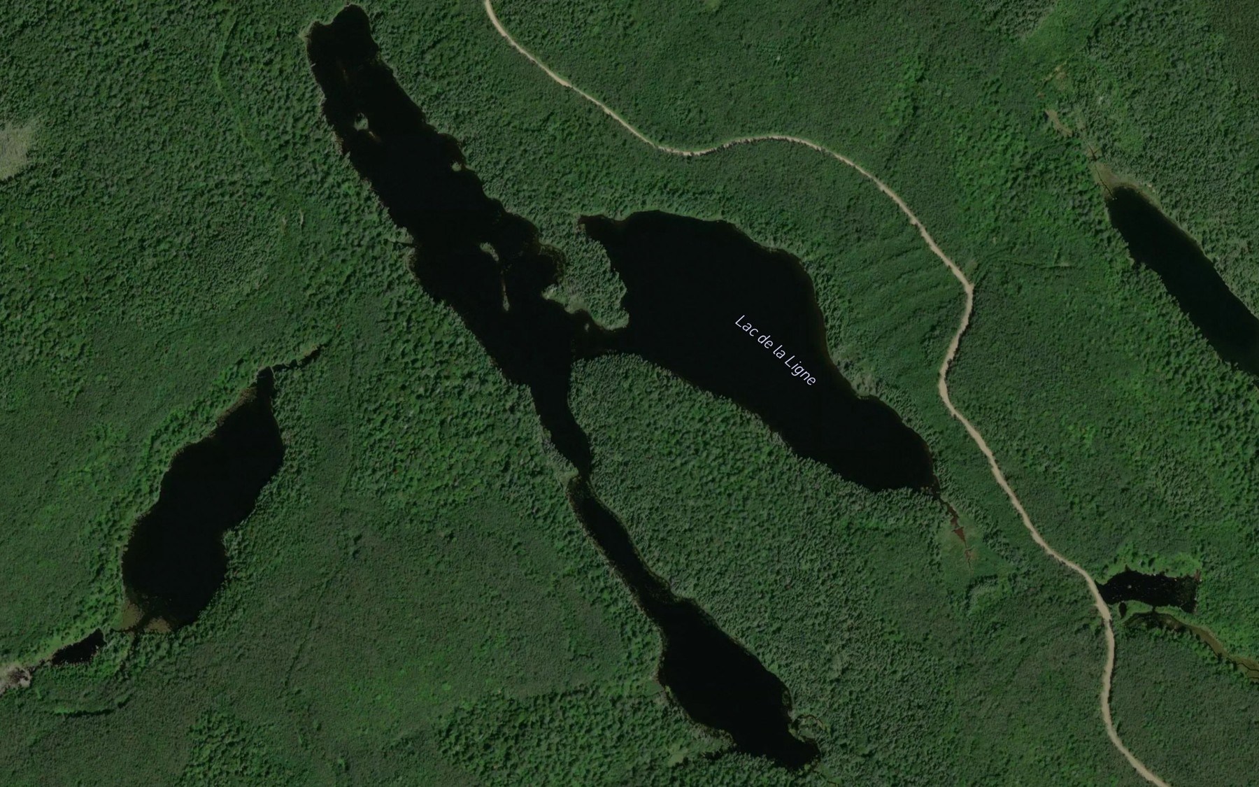 Satellite map of the Lac de la Ligne