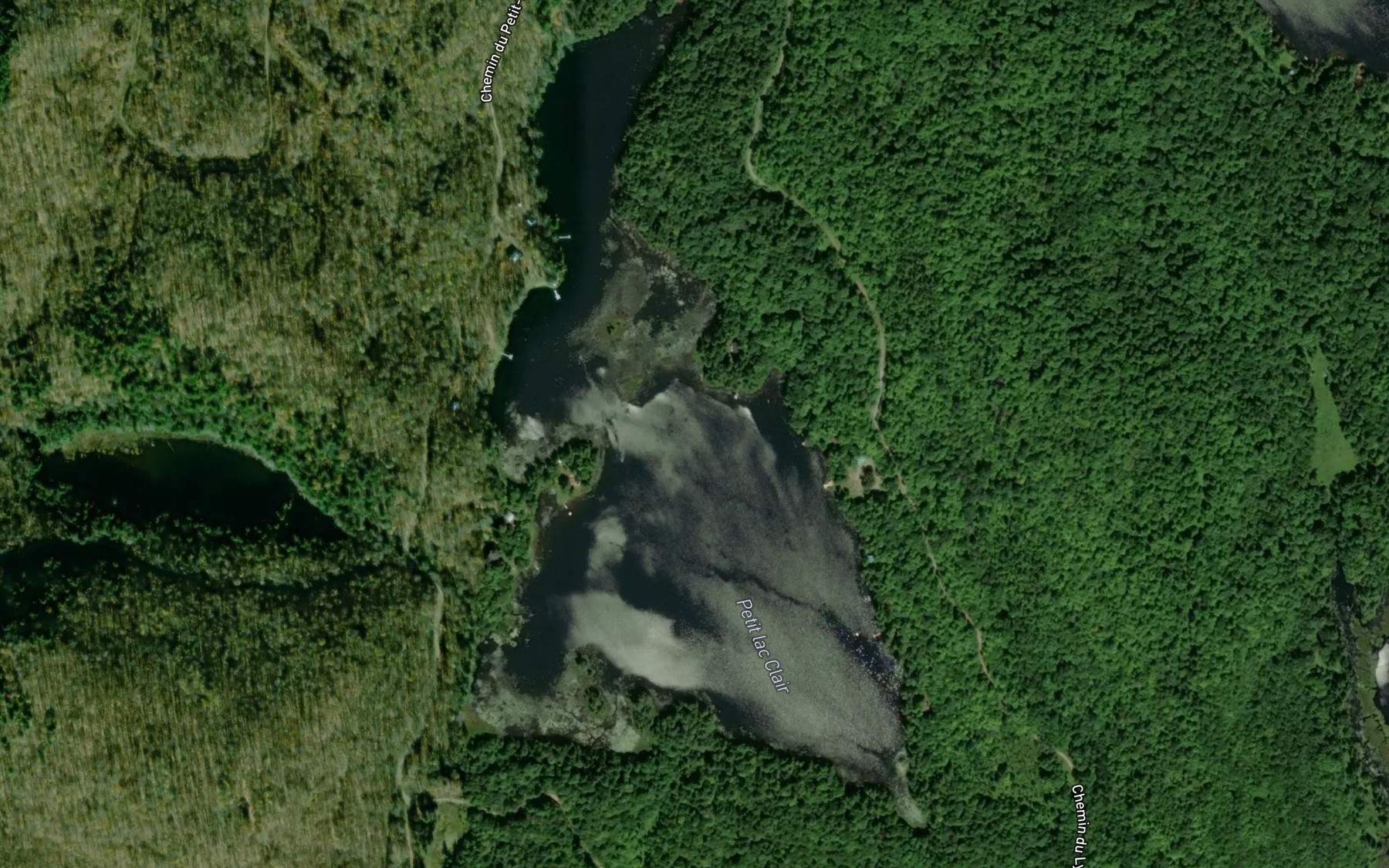 Satellite map of the Petit lac Clair