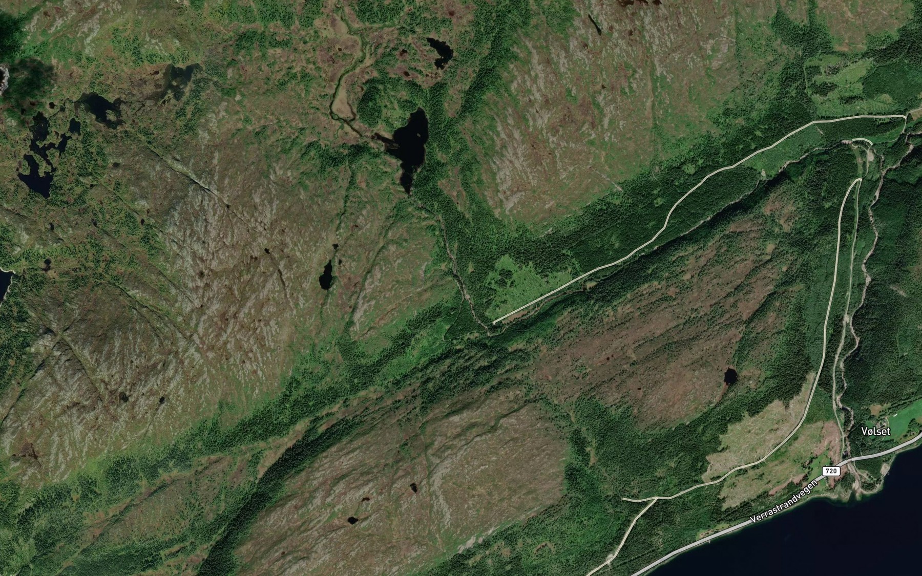 Satellite map of the Lauvlifossen