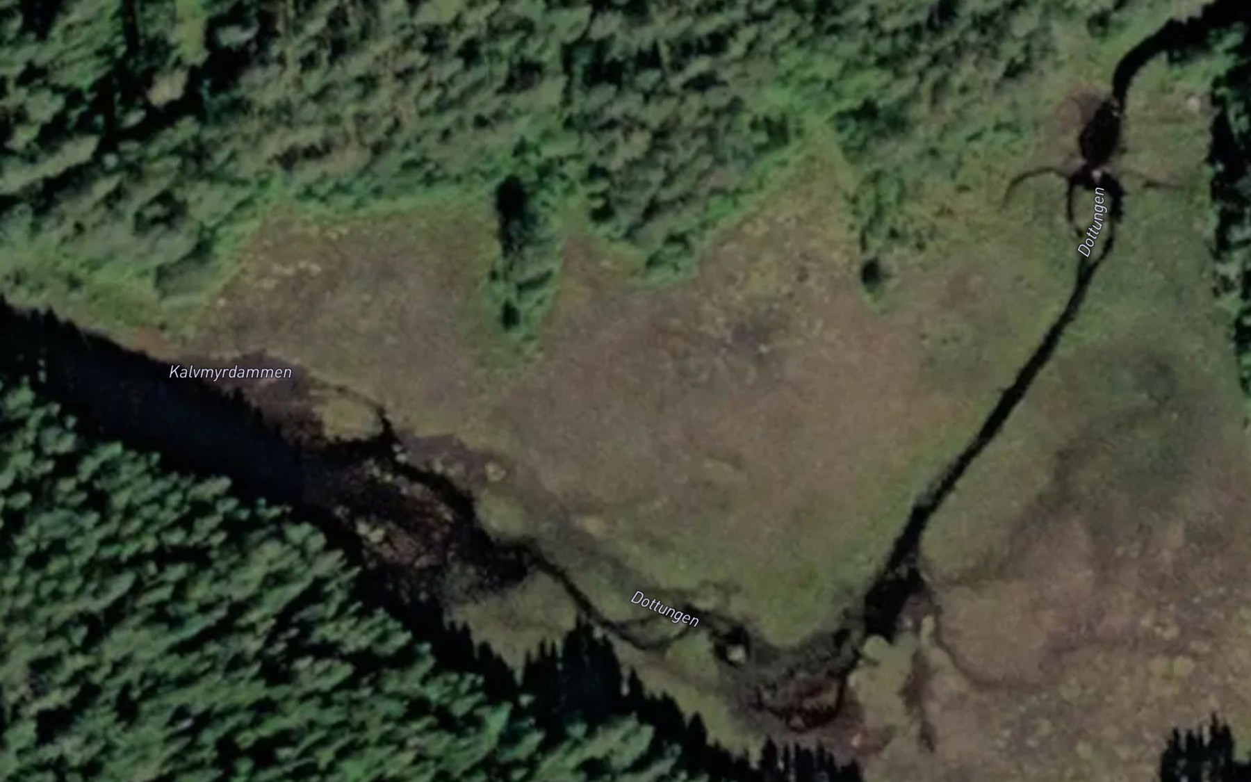 Satellite map of the Kalvmyrdammen