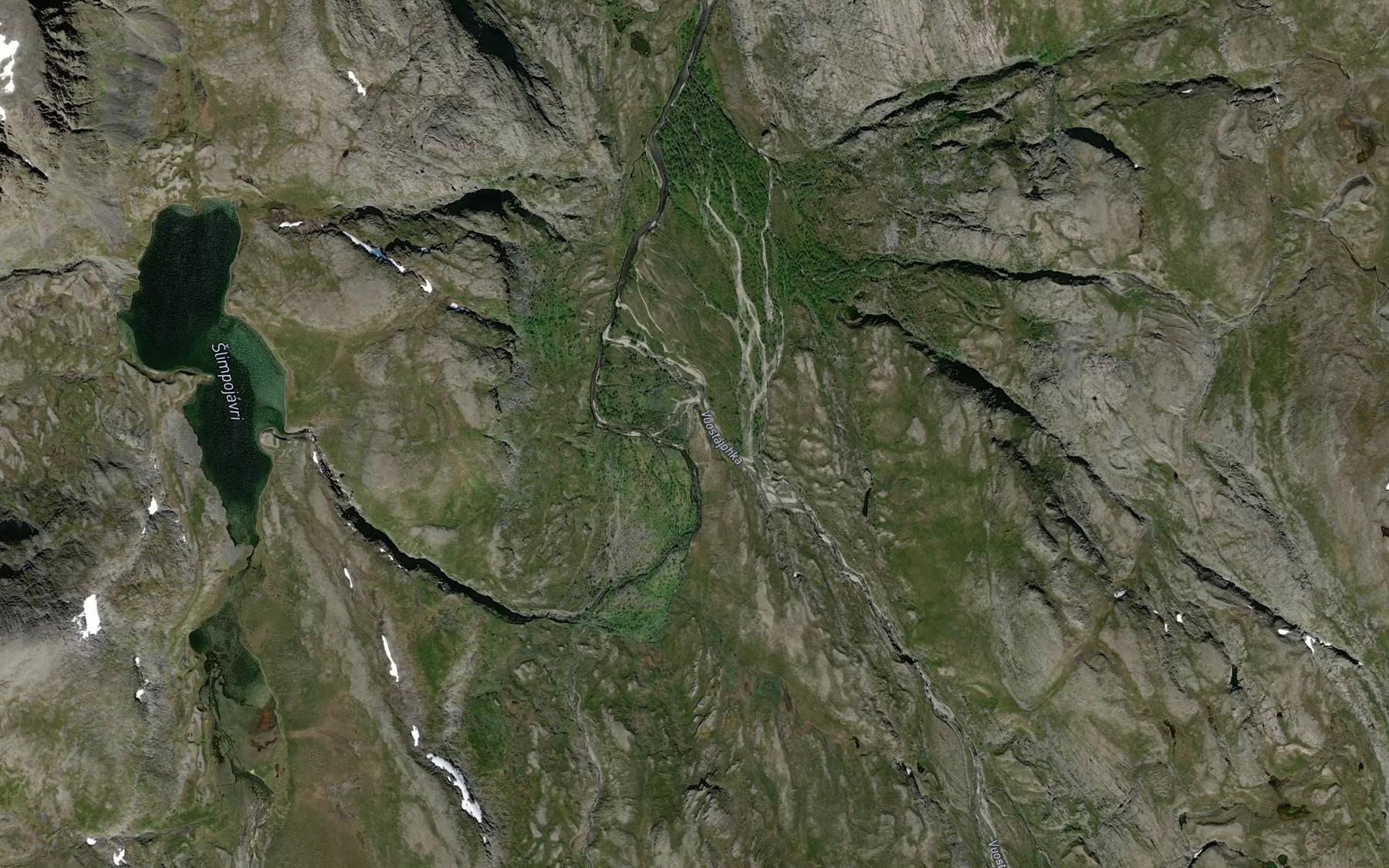 Satellite map of the Vuostajohka