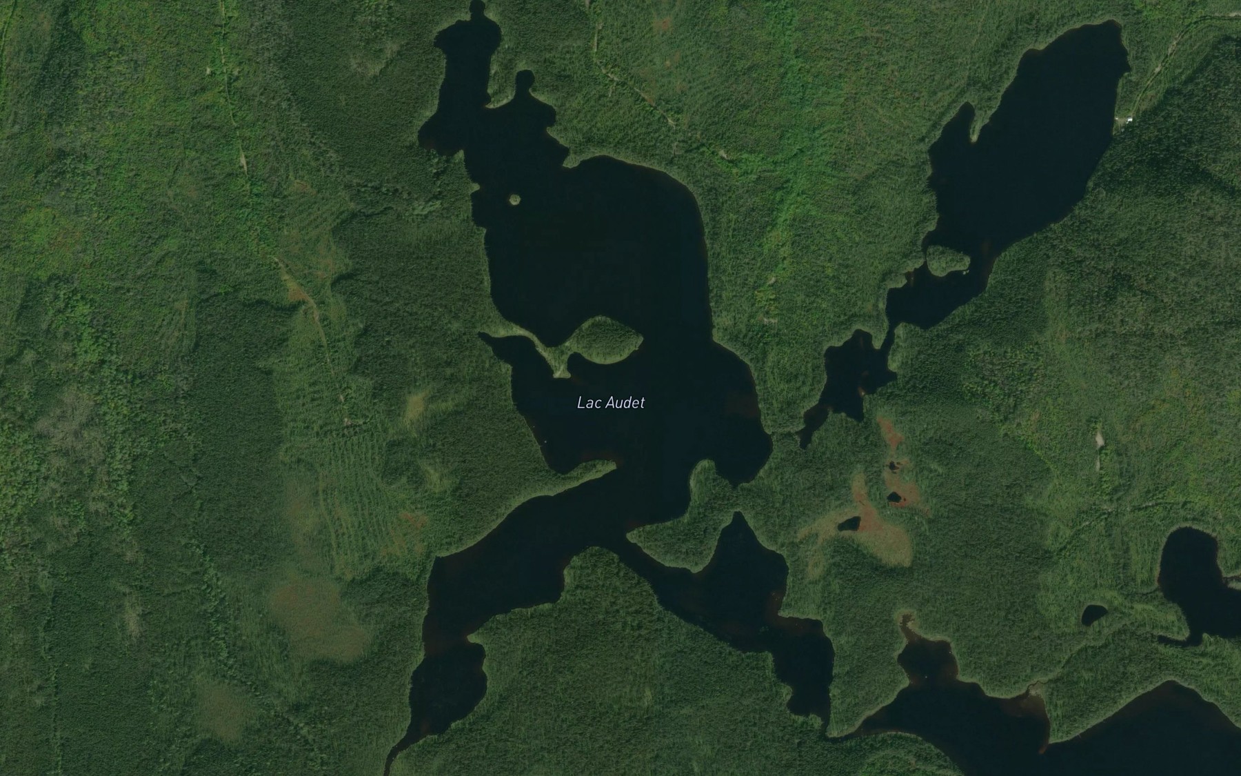 Satellite map of the Lac Audet