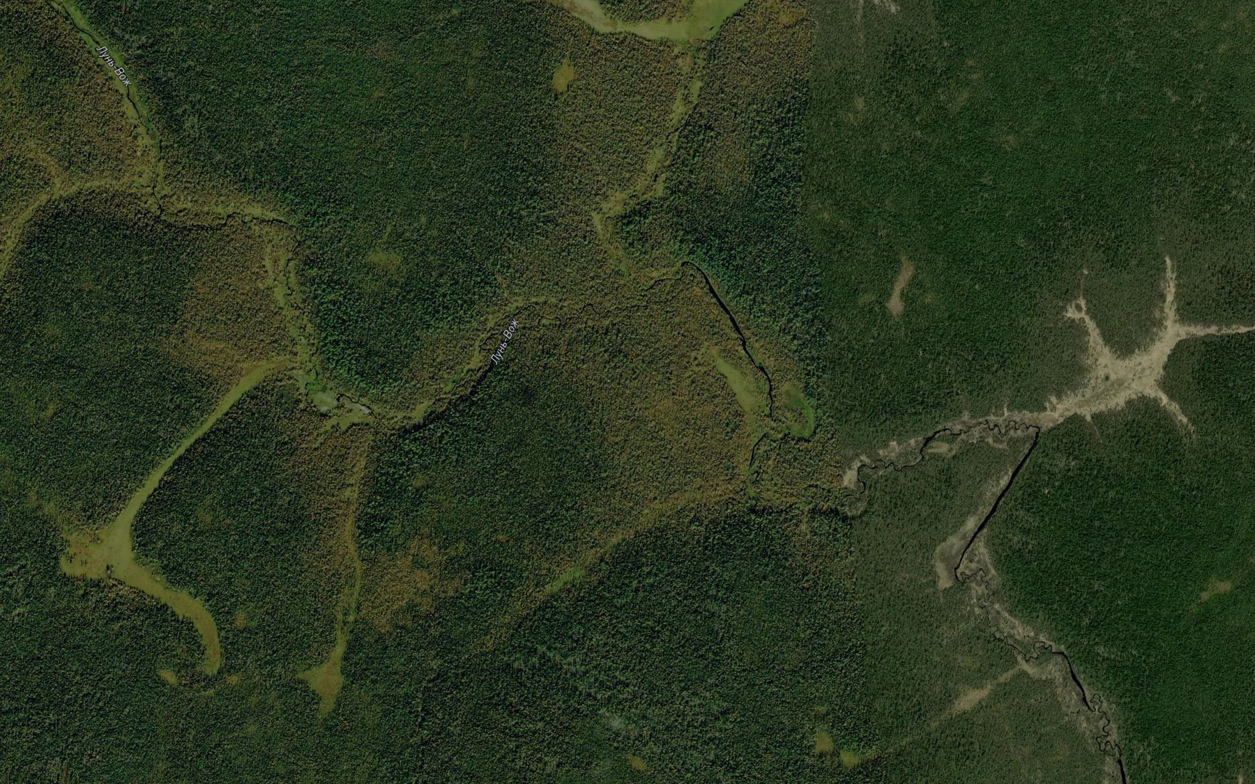 Satellite map of the Ukhta-Lunvozh