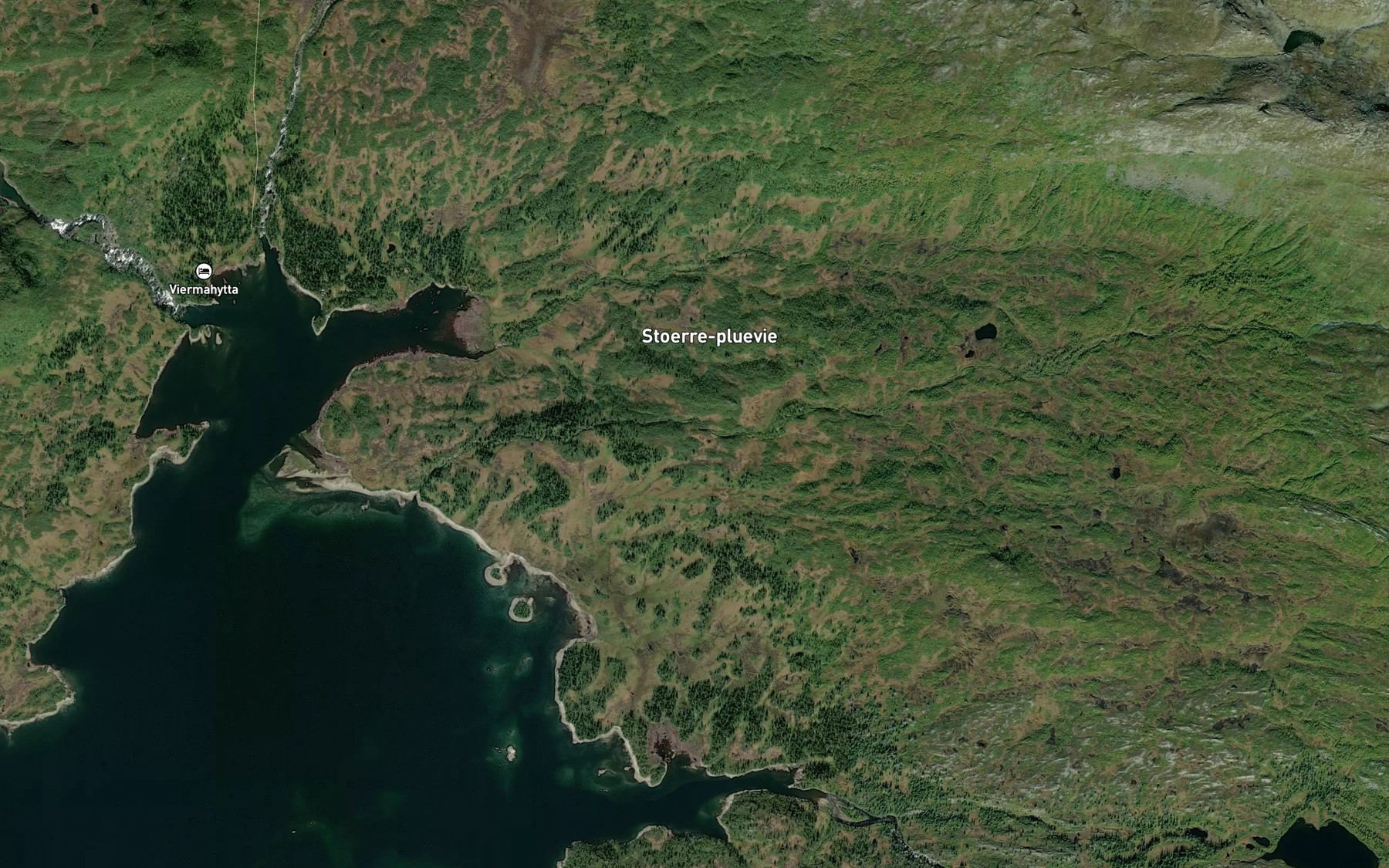 Satellite map of the Buvriejohke