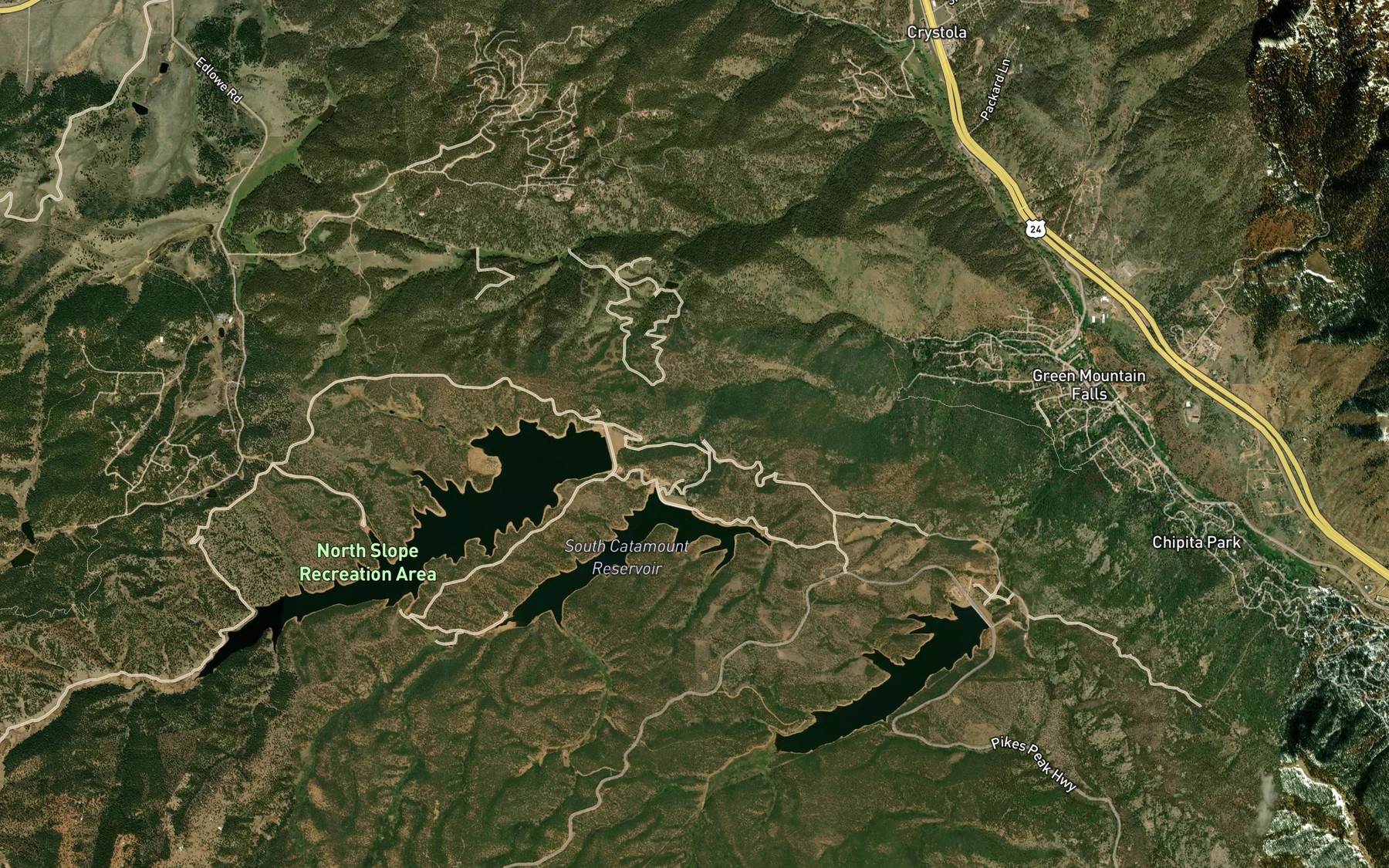 Satellite map of the South Catamount Creek