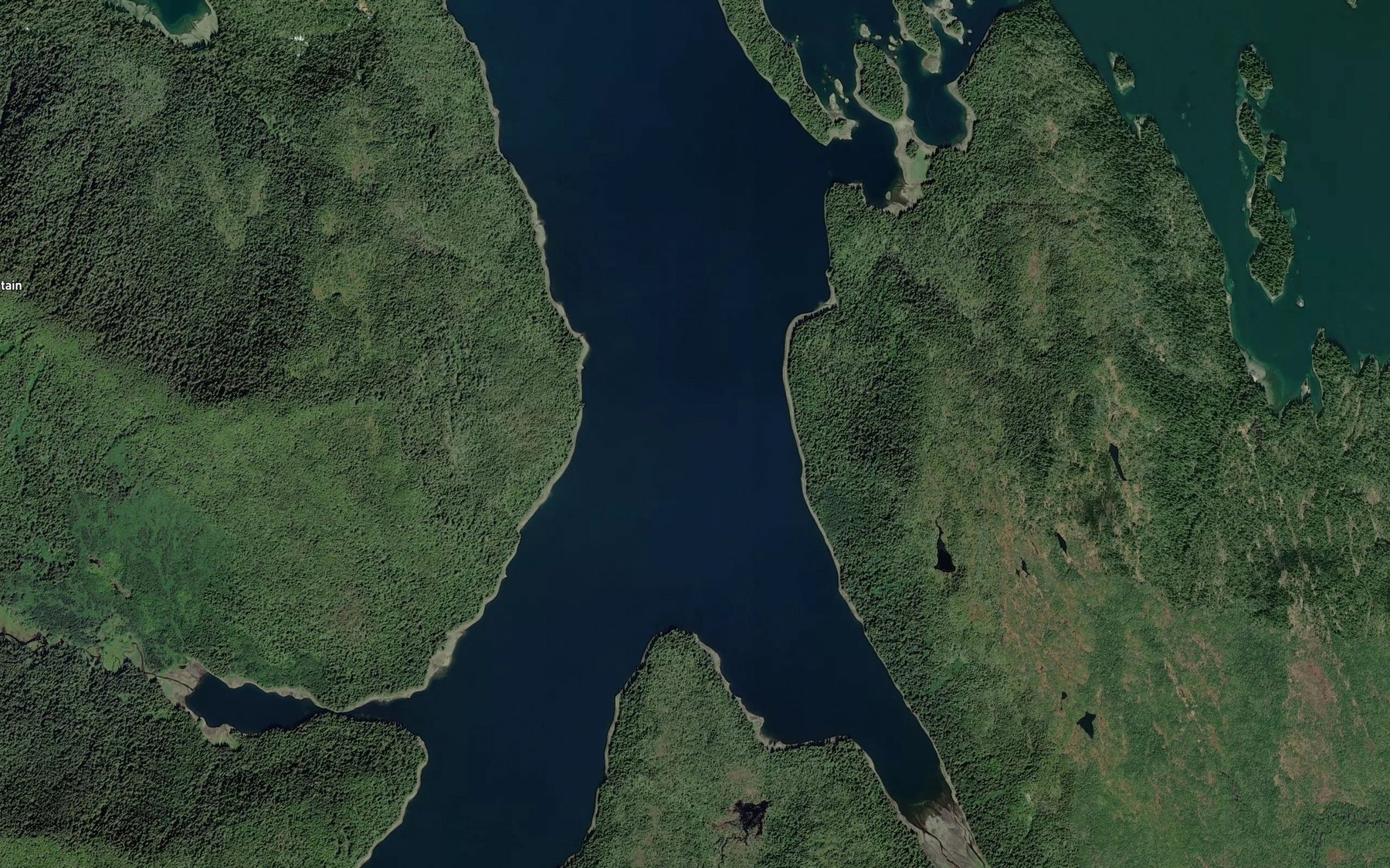 Satellite map of the Thetis Bay