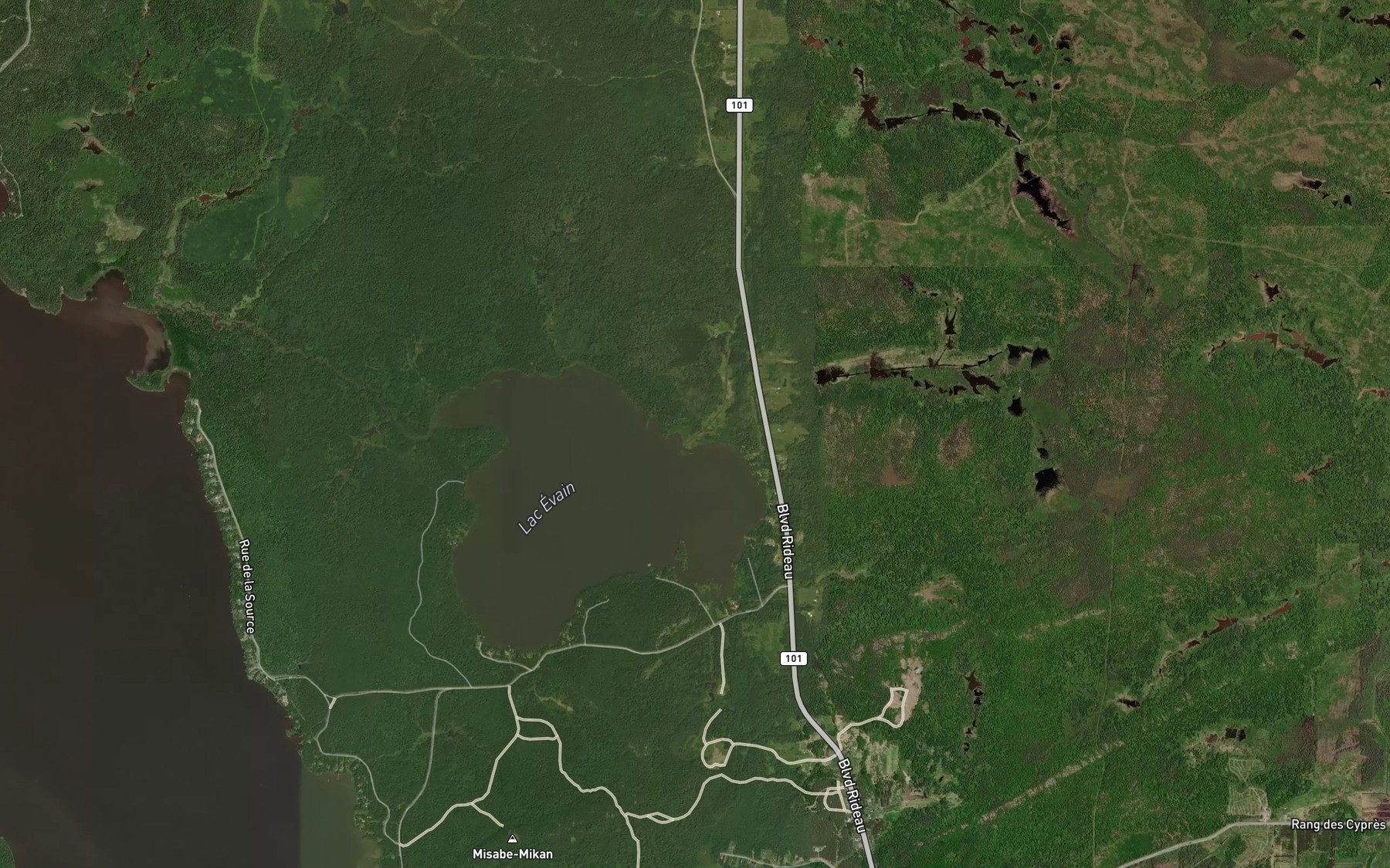 Satellite map of the Ruisseau Lepage