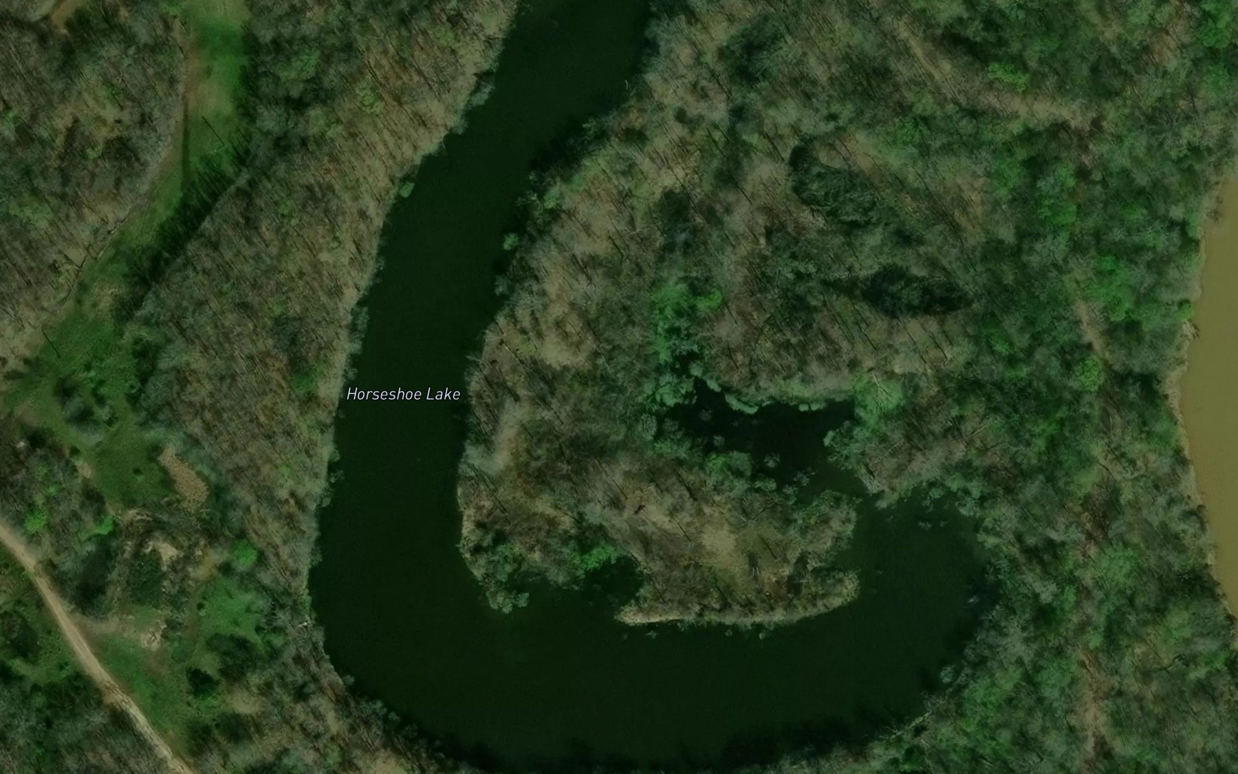 Satellite map of the Horseshoe Lake