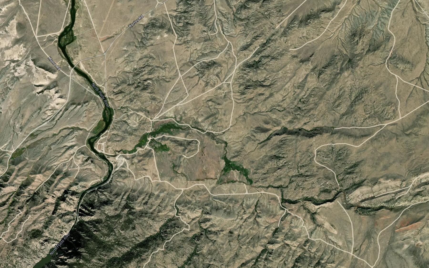 Satellite map of the Cottonwood Creek