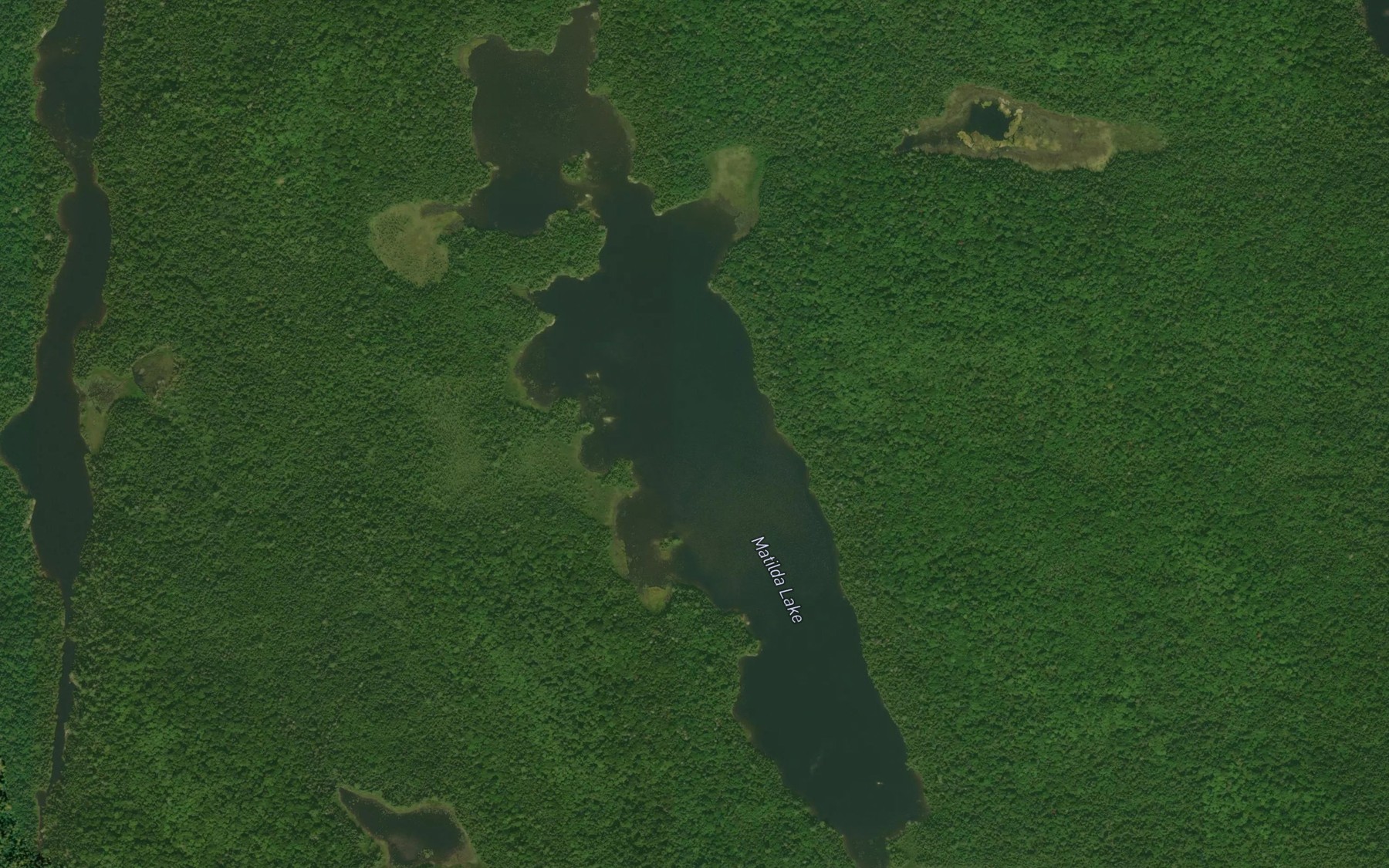 Satellite map of the Matilda Lake