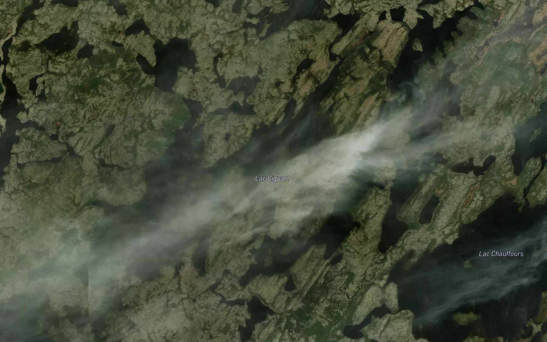 Satellite map of the Lac Ciquart