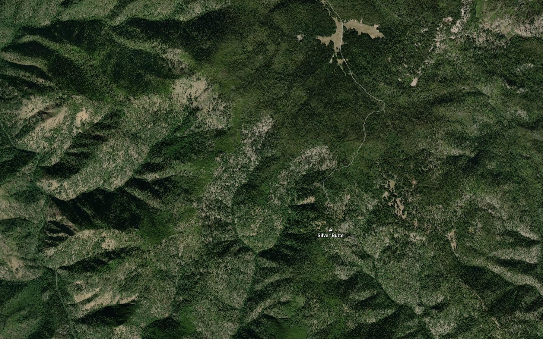 Satellite map of the Badger Creek
