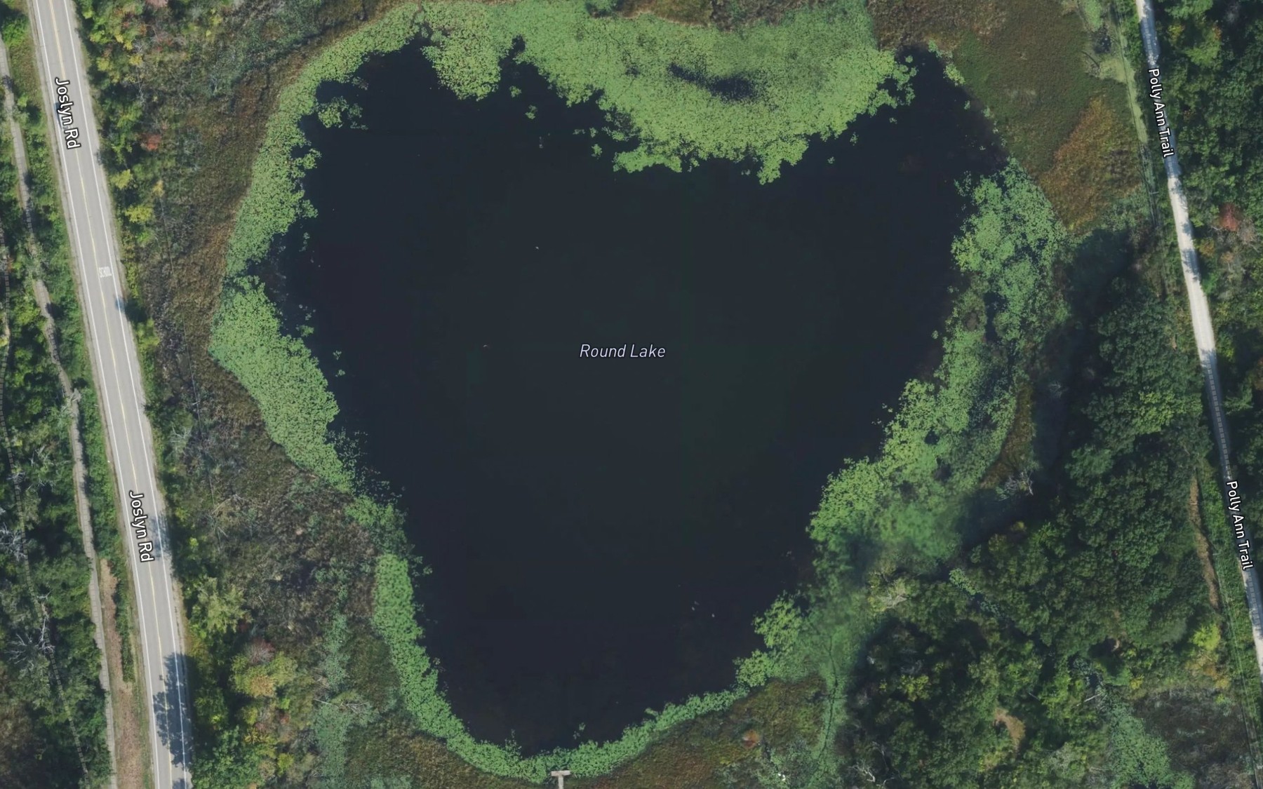 Satellite map of the Round Lake