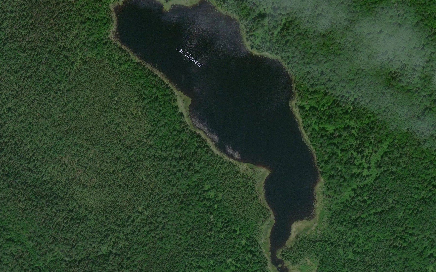 Satellite map of the Lac Cagwesi