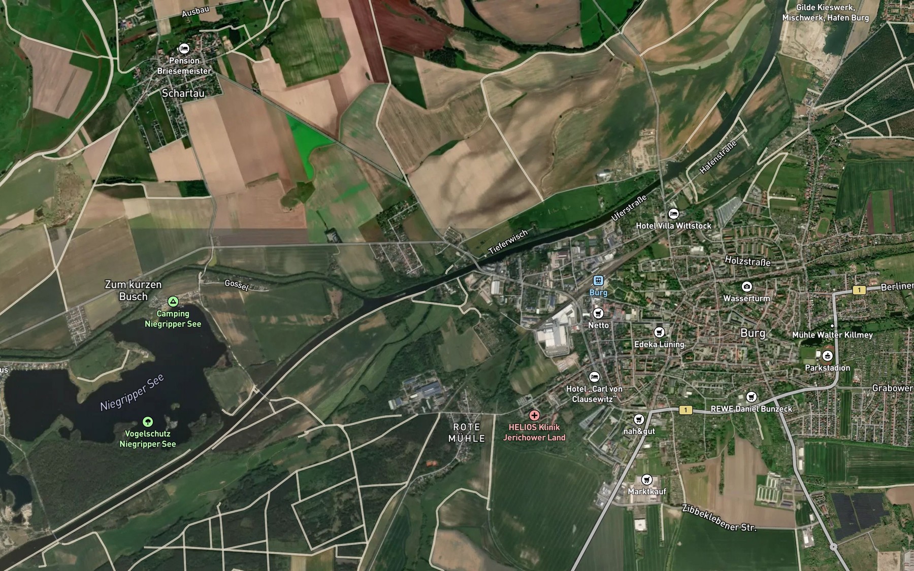 Satellite map of the Beeke