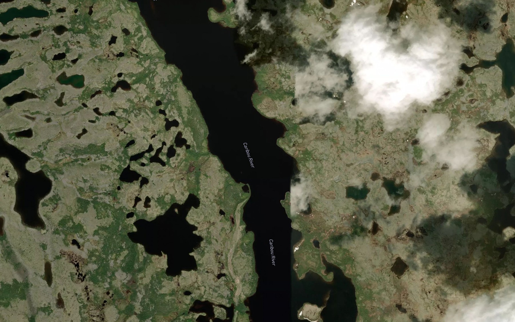 Satellite map of the Long Lake
