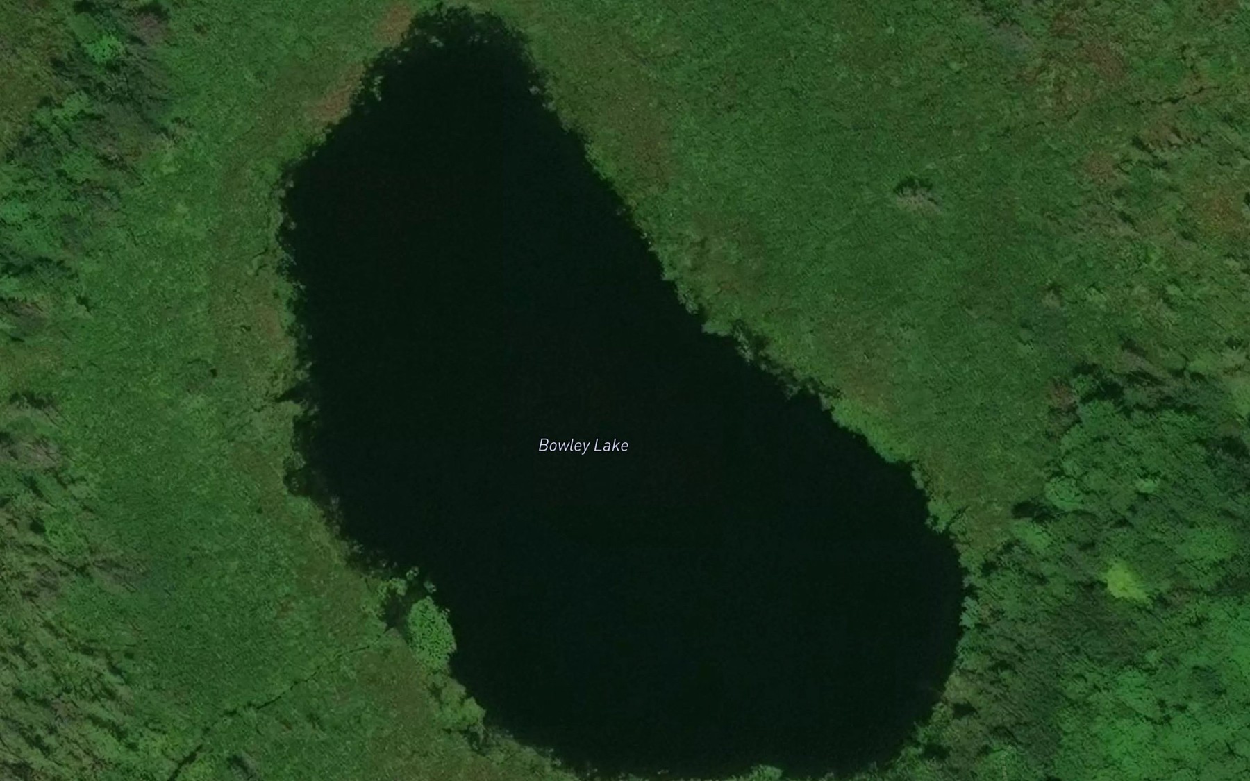 Satellite map of the Bowley Lake
