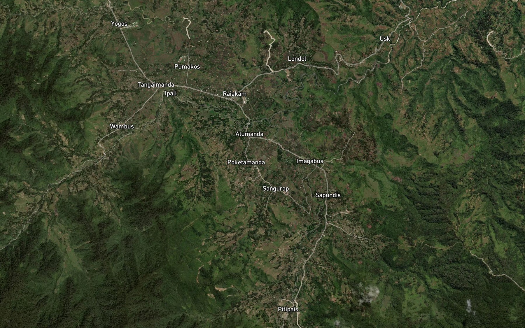 Satellite map of the Tobaka Creek