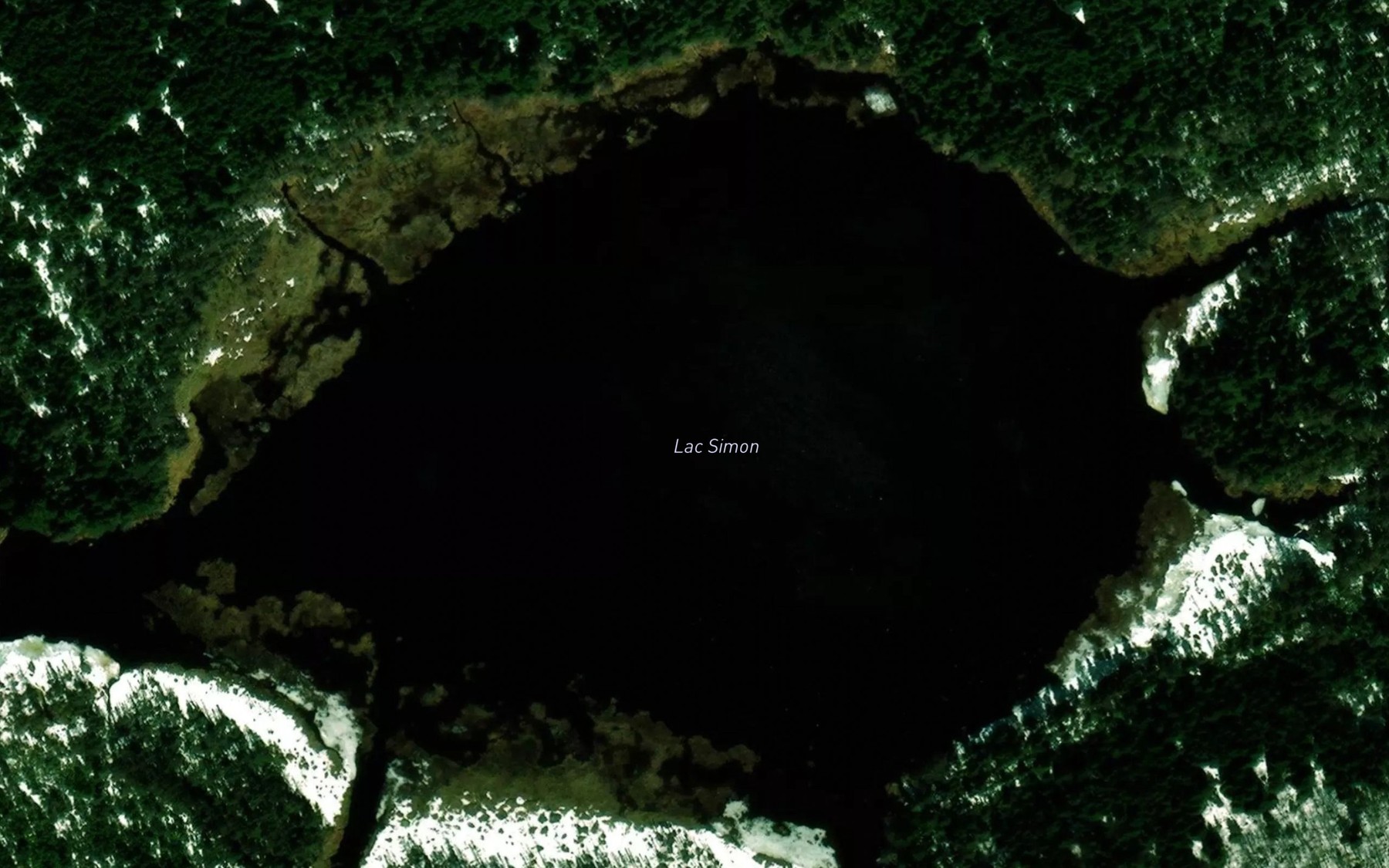 Satellite map of the Lac Simon