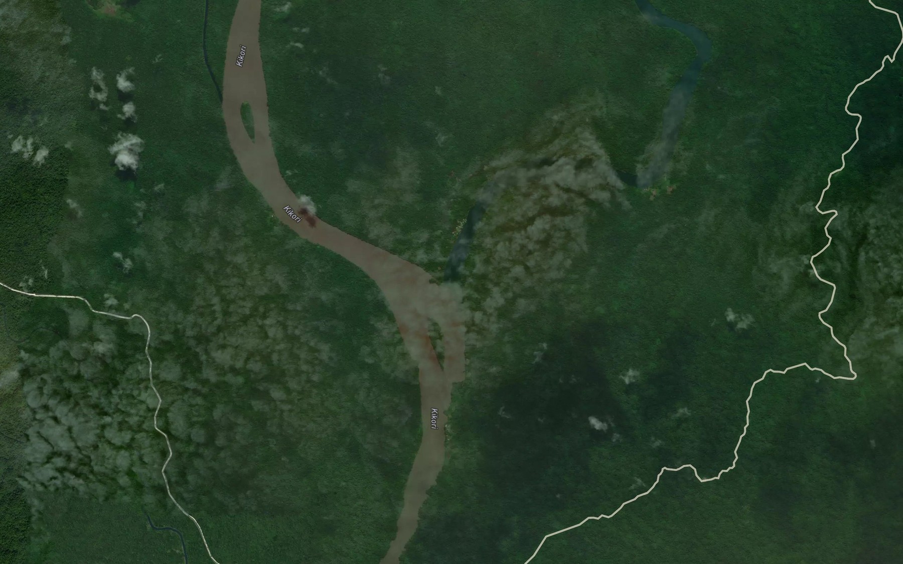 Satellite map of the Sirebi River
