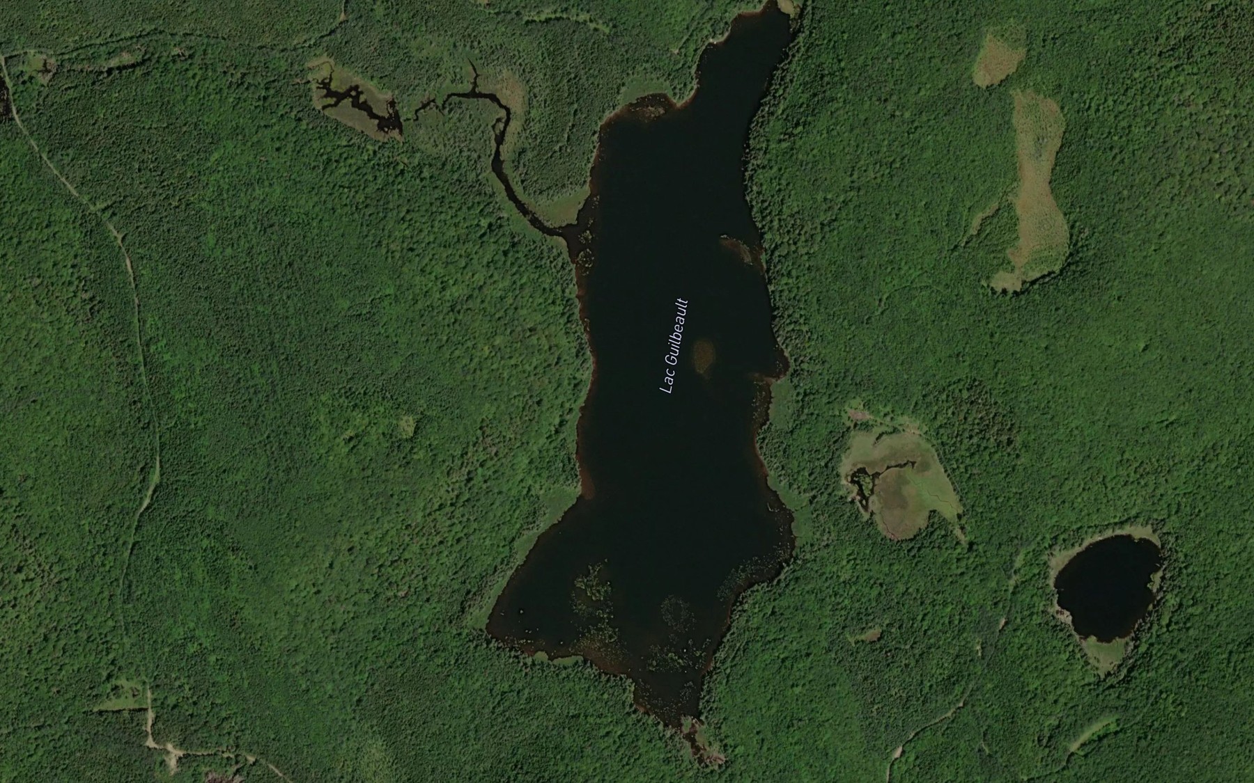 Satellite map of the Lac Guilbeault