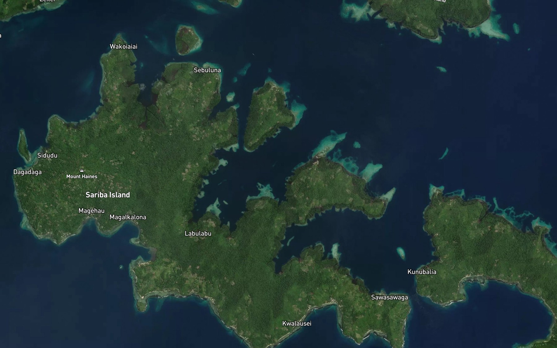 Satellite map of the Labu Labu Bay