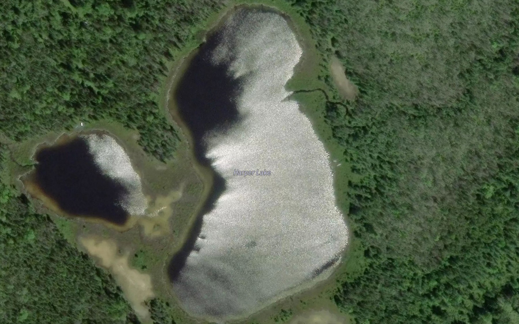 Satellite map of the Harper Lake