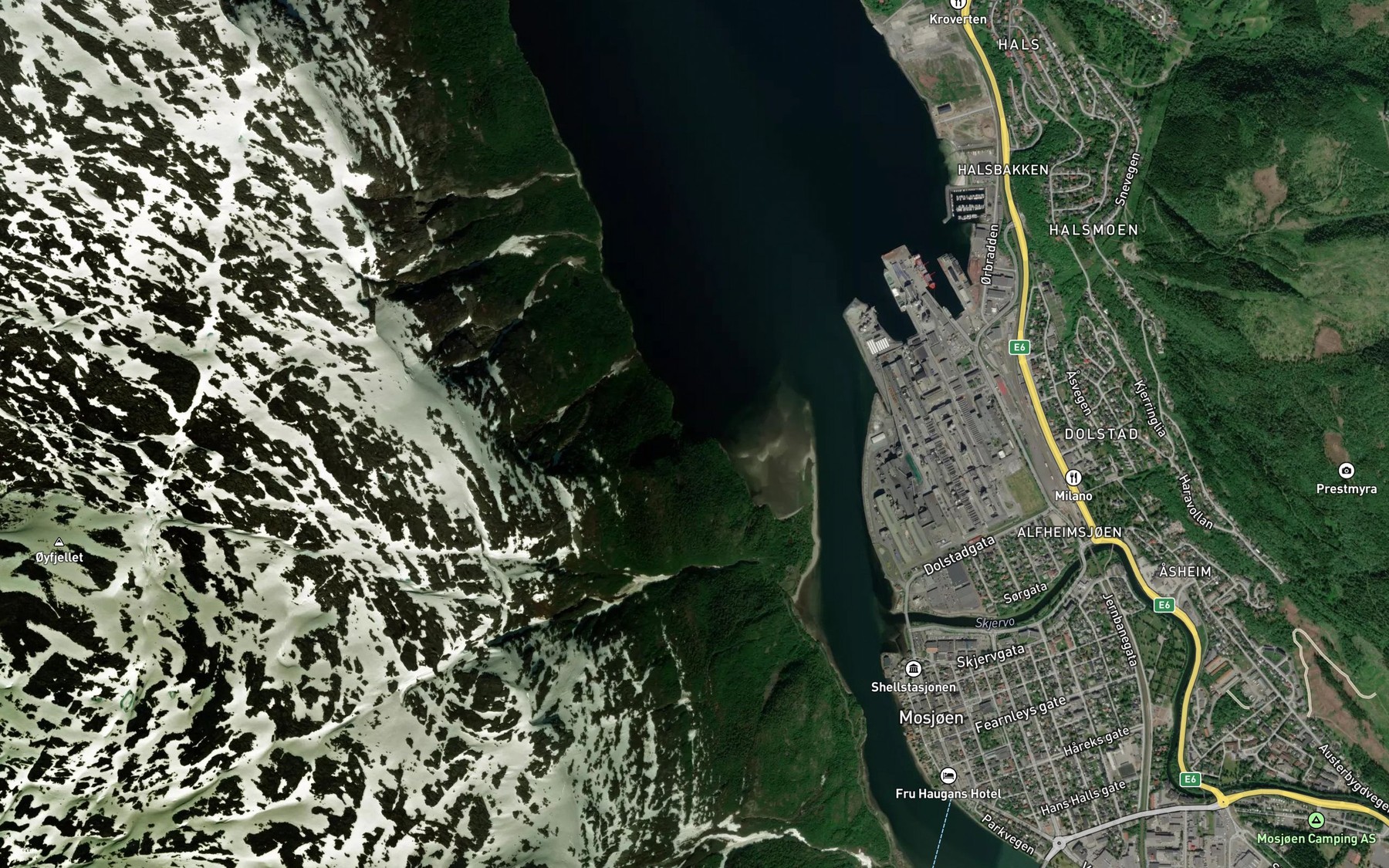 Satellite map of the Kovhola