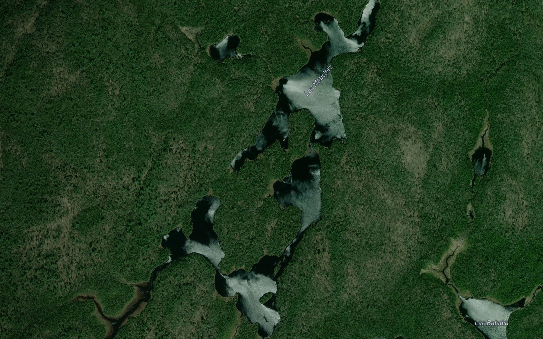 Satellite map of the Lac Mauclerc