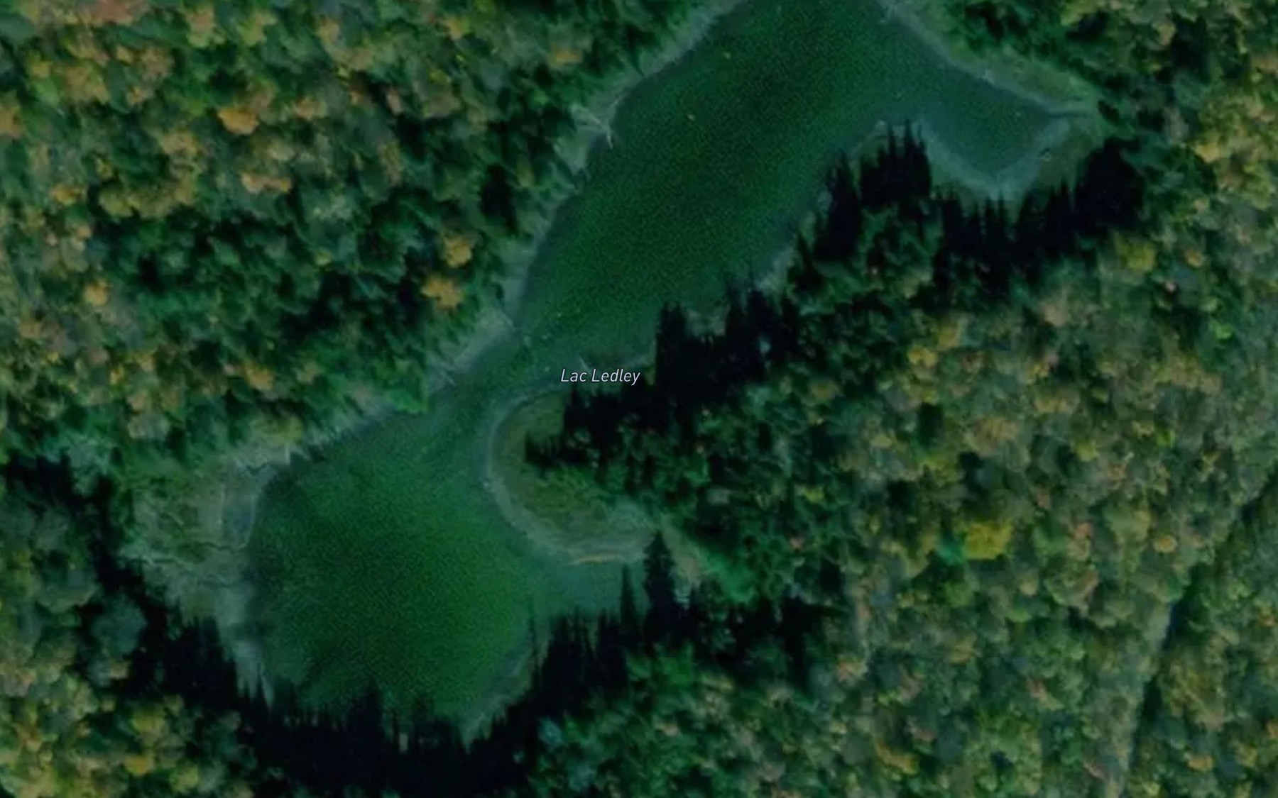 Satellite map of the Lac Ledley