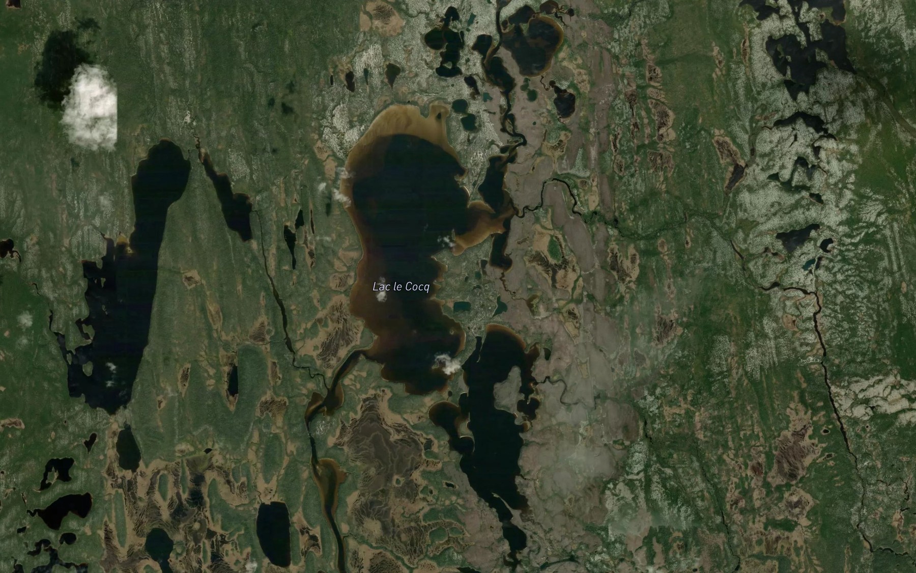 Satellite map of the Lac Le Cocq