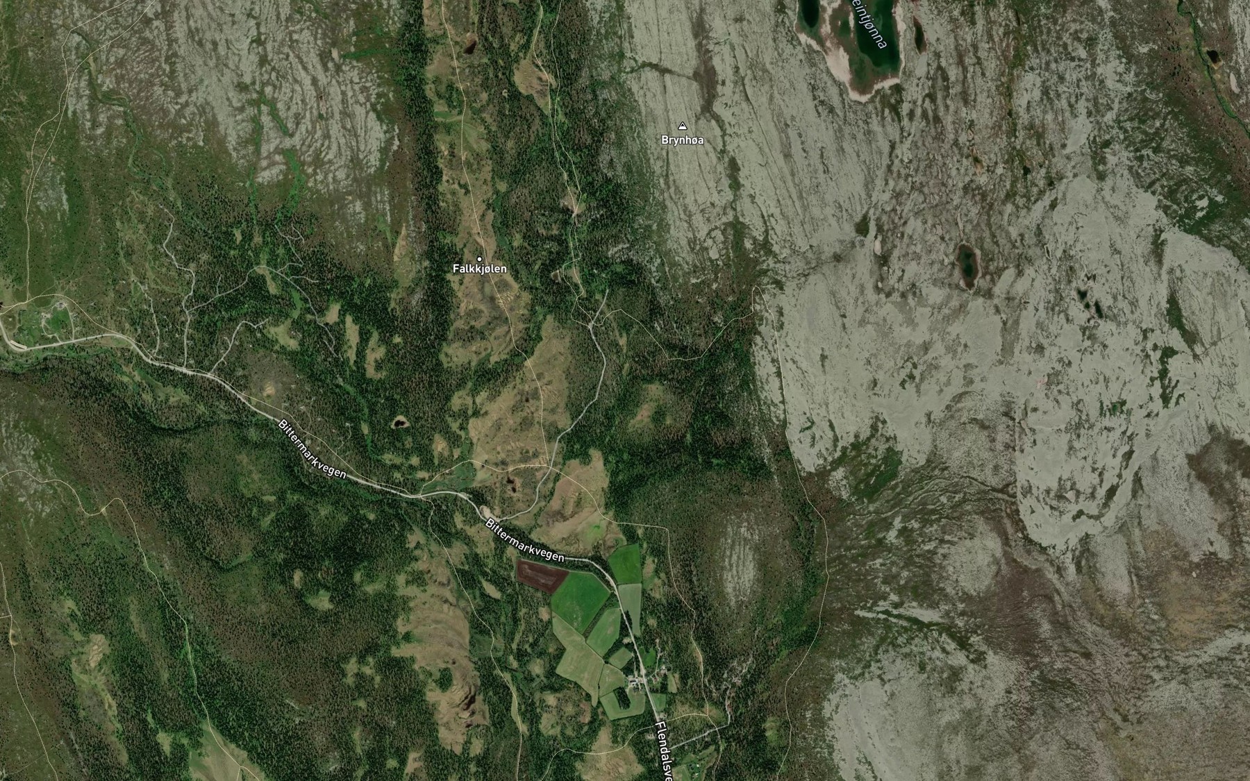Satellite map of the Granbekken