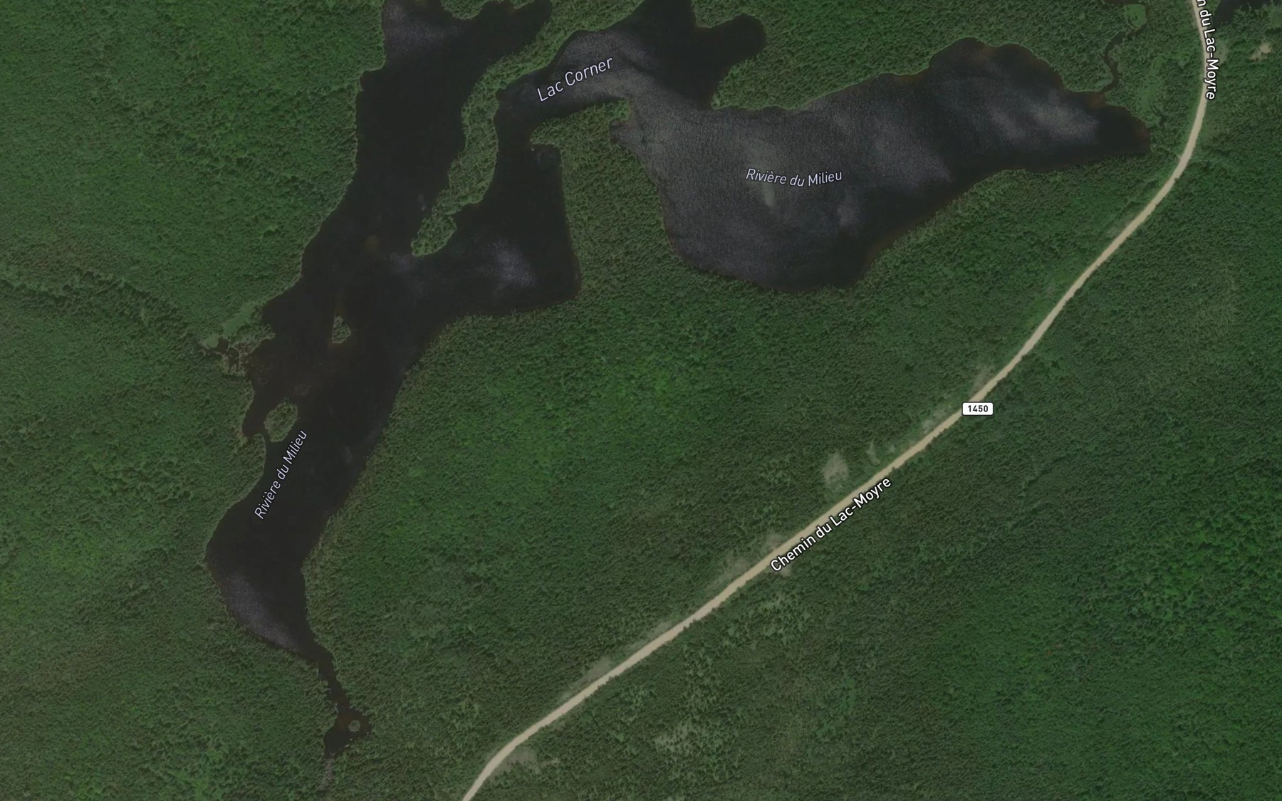 Satellite map of the Lac Corner