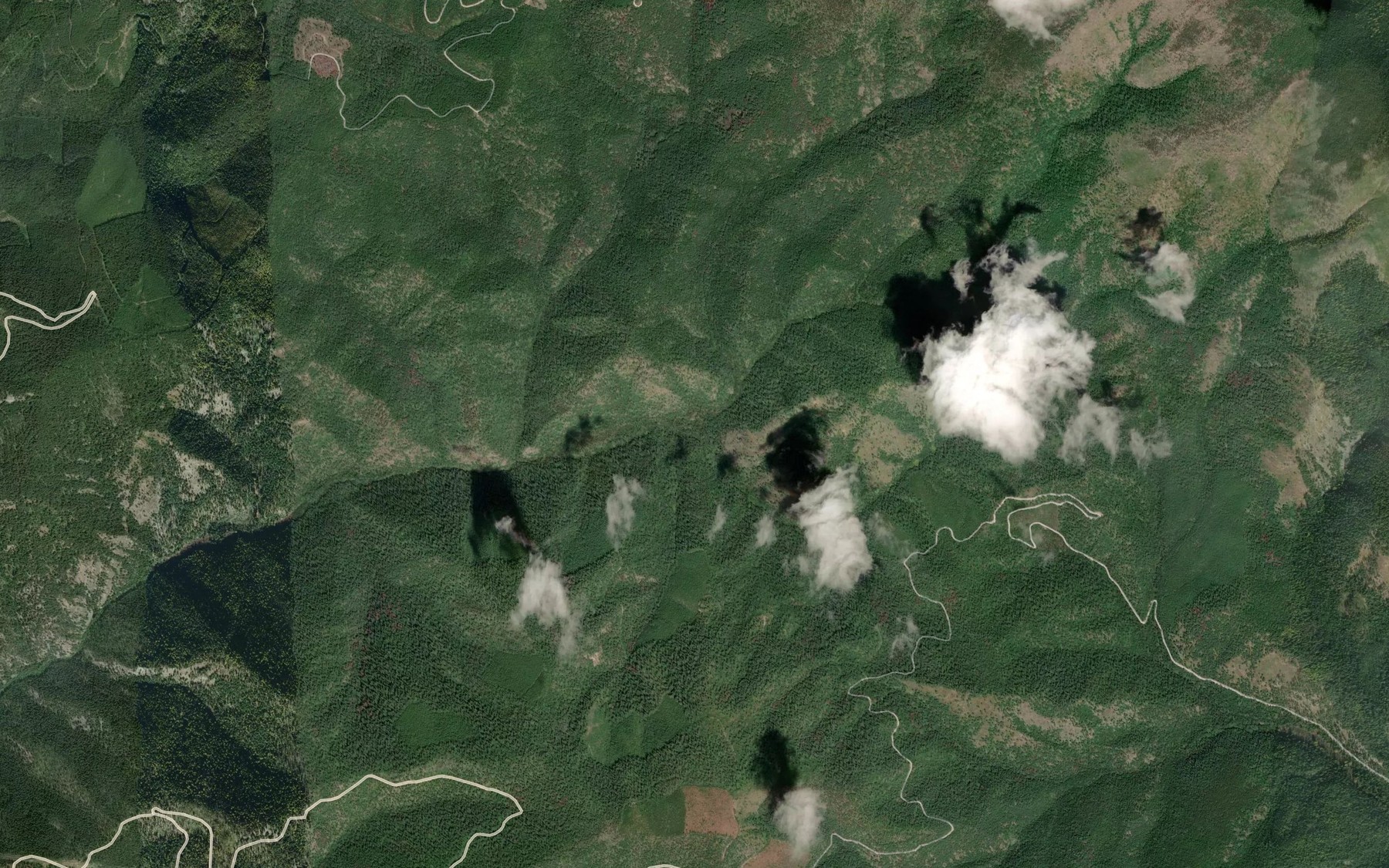 Satellite map of the Slow Creek