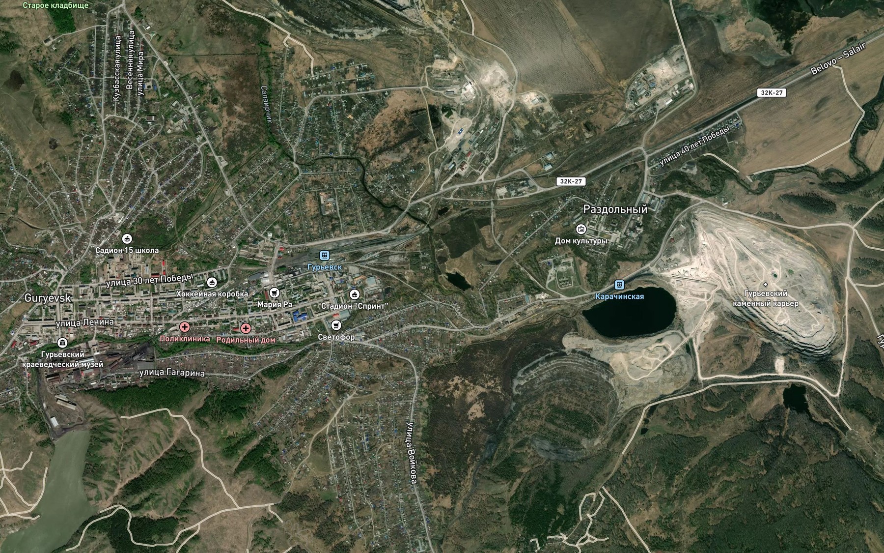Satellite map of the Salairchik