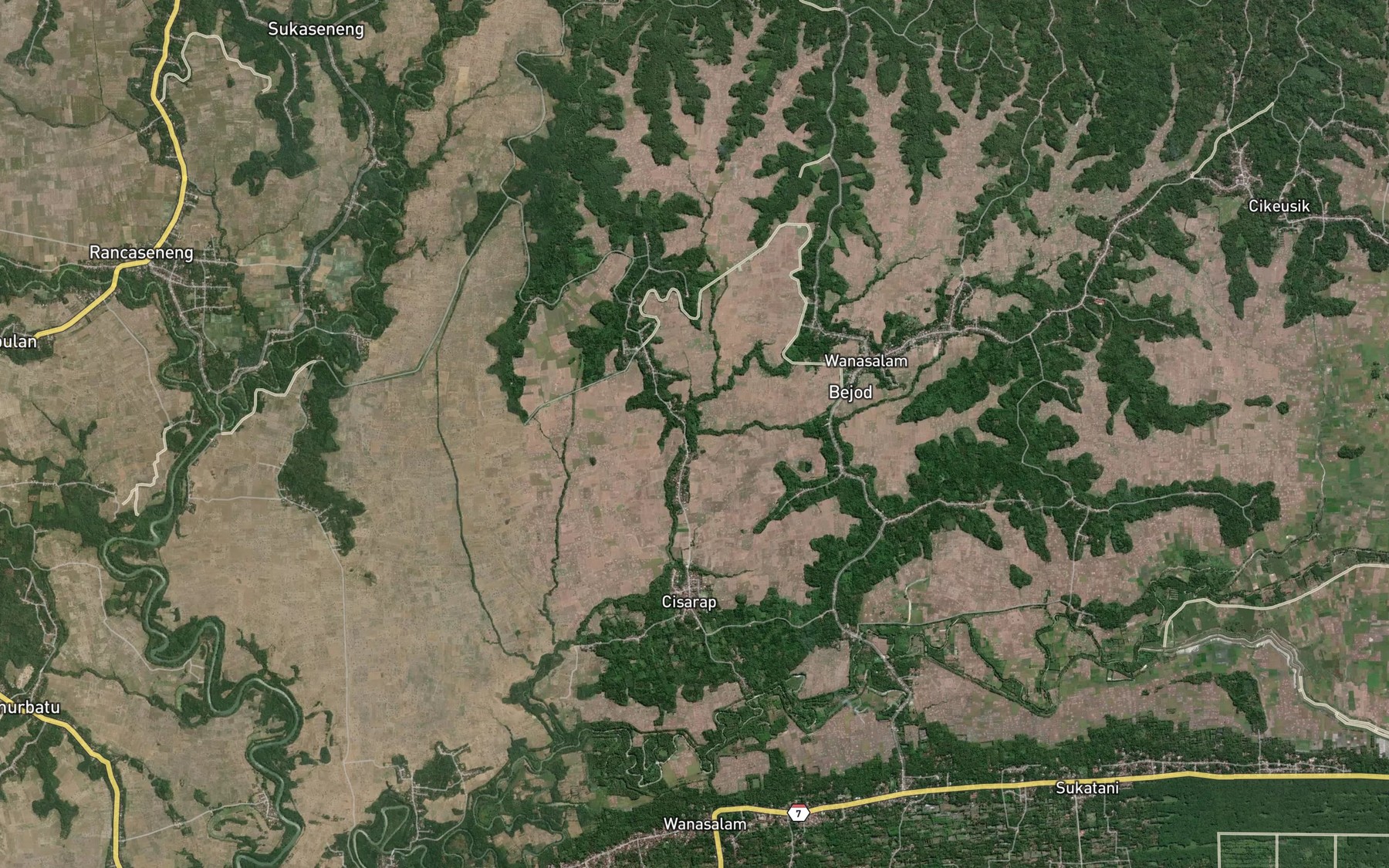 Satellite map of the Ci Tangkil