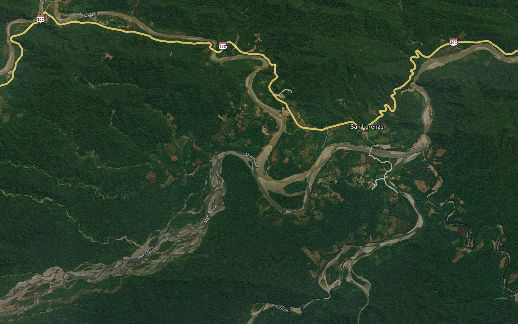 Satellite map of the Rio Nusiniscato